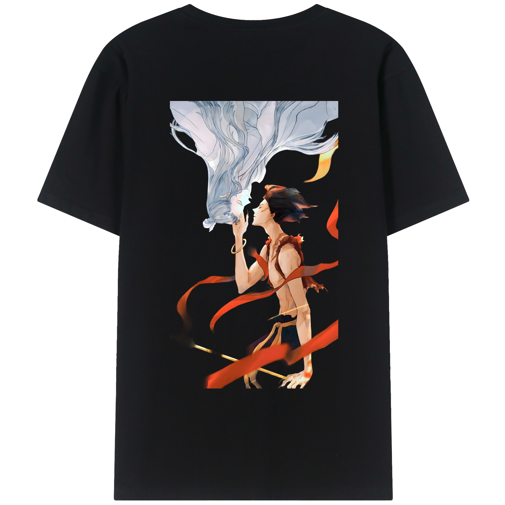 （画像用） Ne Zha 2 ナタ 魔童の大暴れ レディース半袖Tシャツ(バックプリント)