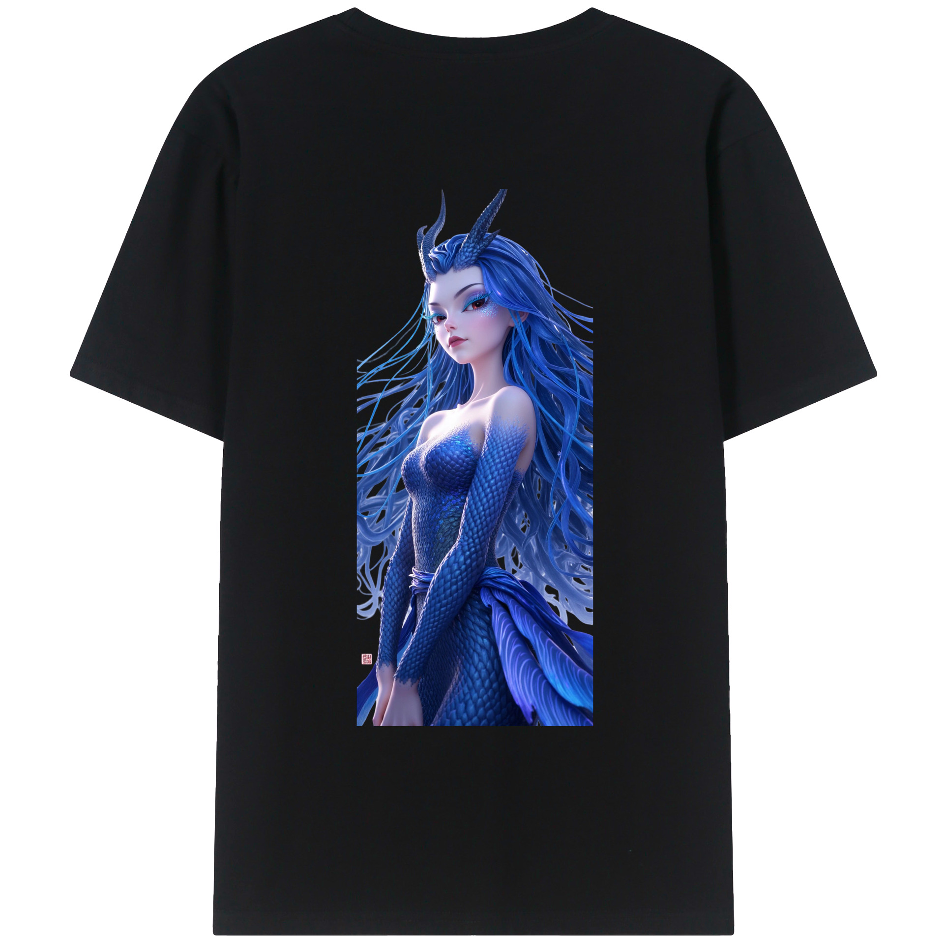 （画像用） Ne Zha 2 ナタ 魔童の大暴れ レディース半袖Tシャツ(バックプリント)
