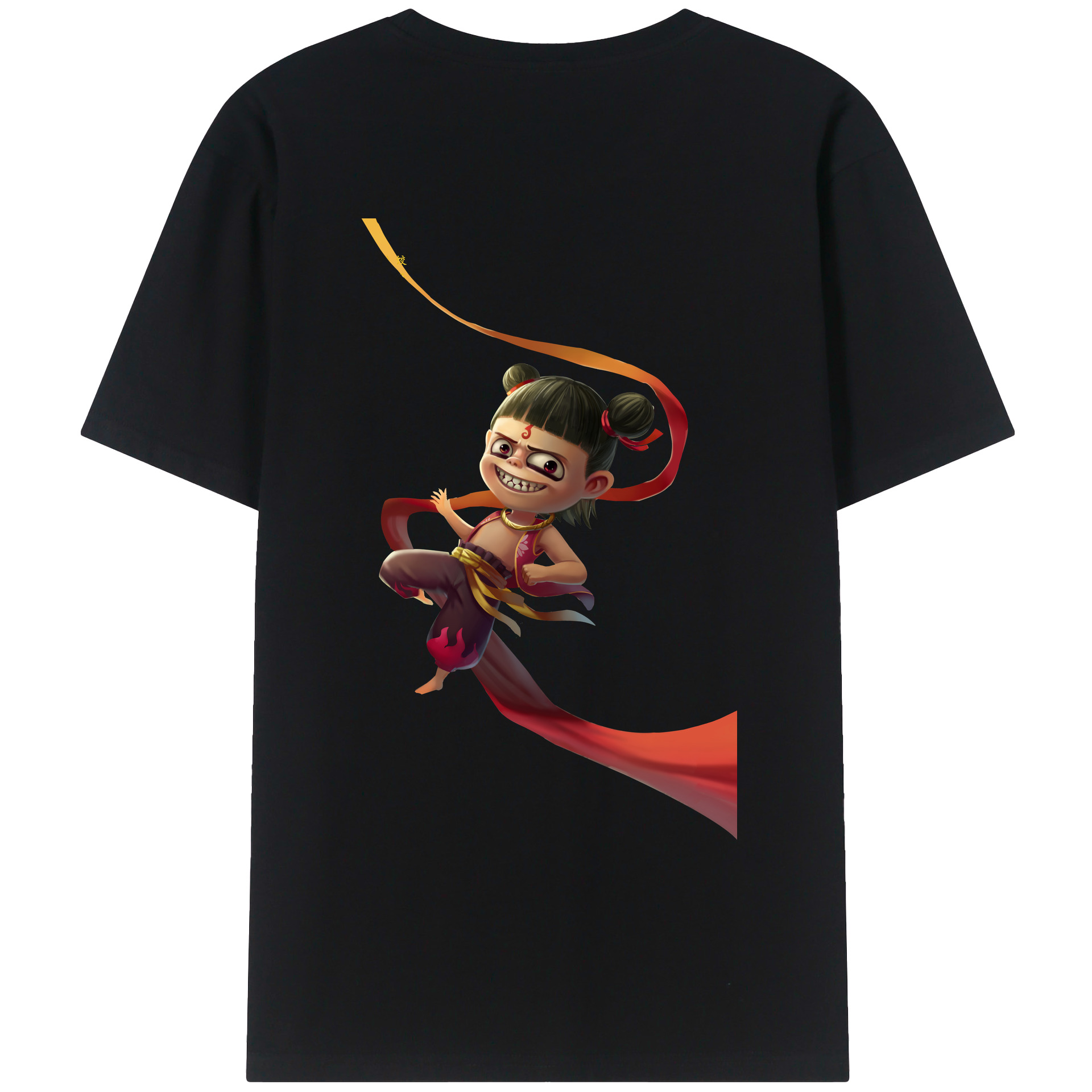 （画像用） Ne Zha 2 ナタ 魔童の大暴れ レディース半袖Tシャツ(バックプリント)