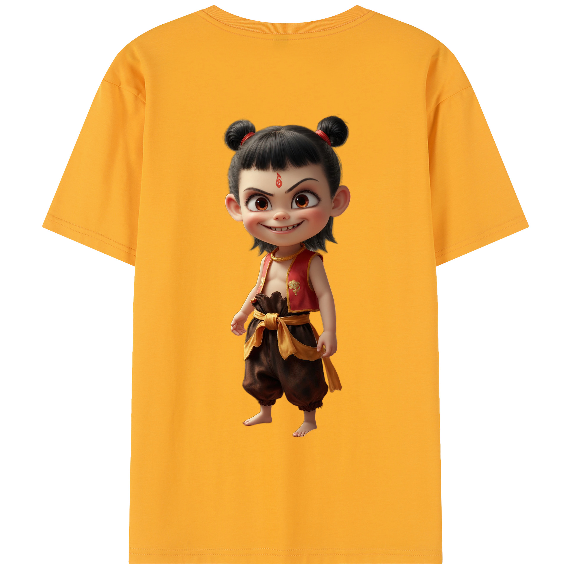（画像用） Ne Zha 2 ナタ 魔童の大暴れ レディース半袖Tシャツ(バックプリント)