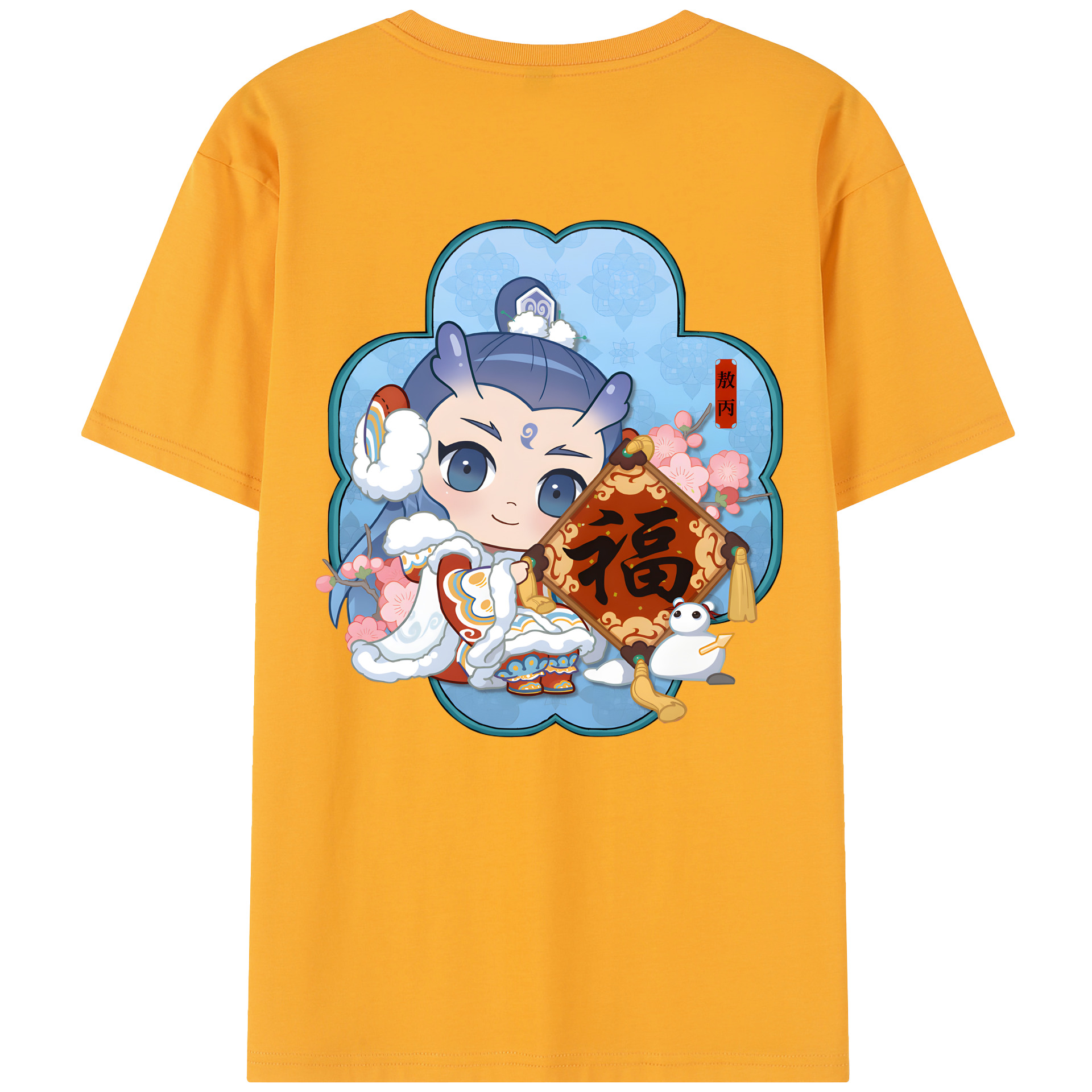 （画像用） Ne Zha 2 ナタ 魔童の大暴れ レディース半袖Tシャツ(バックプリント)