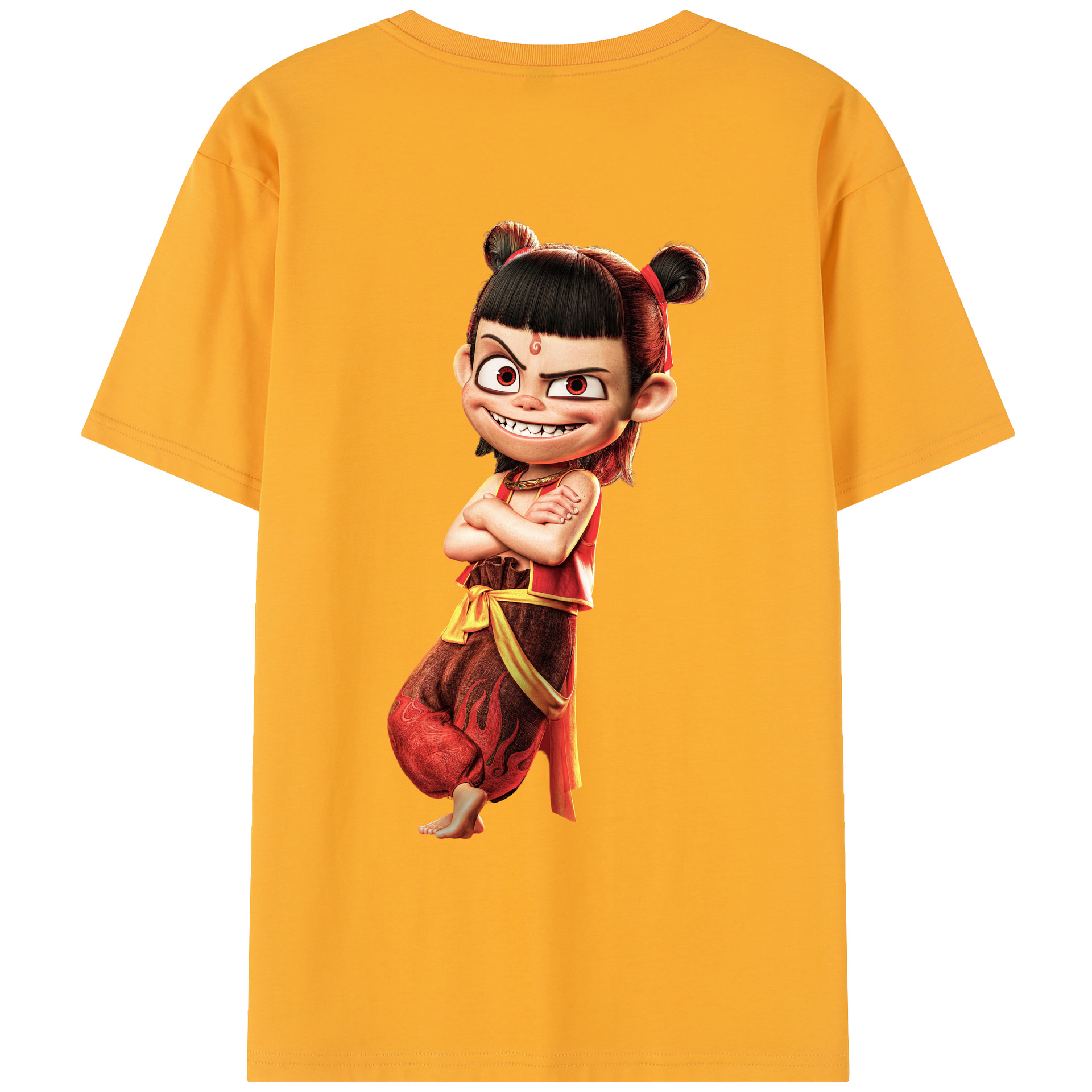 （画像用） Ne Zha 2 ナタ 魔童の大暴れ レディース半袖Tシャツ(バックプリント)