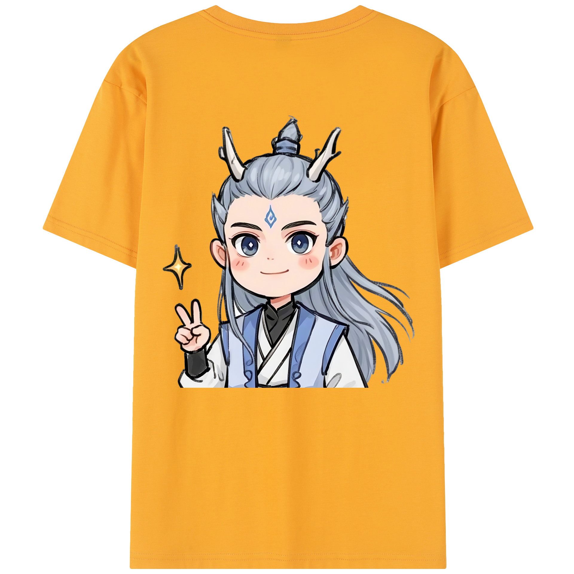 （画像用） Ne Zha 2 ナタ 魔童の大暴れ レディース半袖Tシャツ(バックプリント)