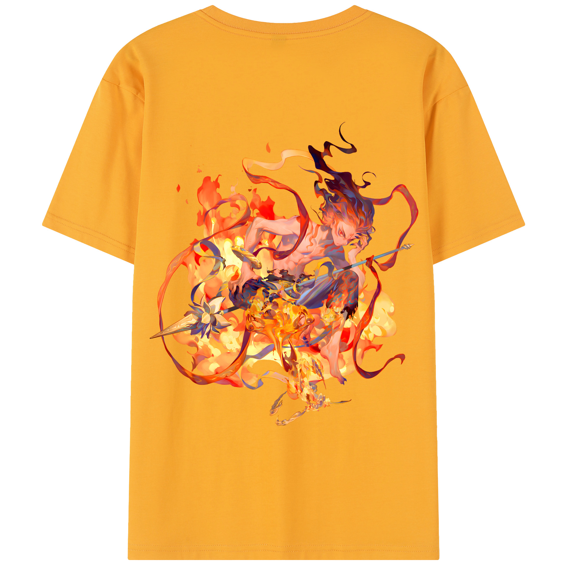 （画像用） Ne Zha 2 ナタ 魔童の大暴れ レディース半袖Tシャツ(バックプリント)