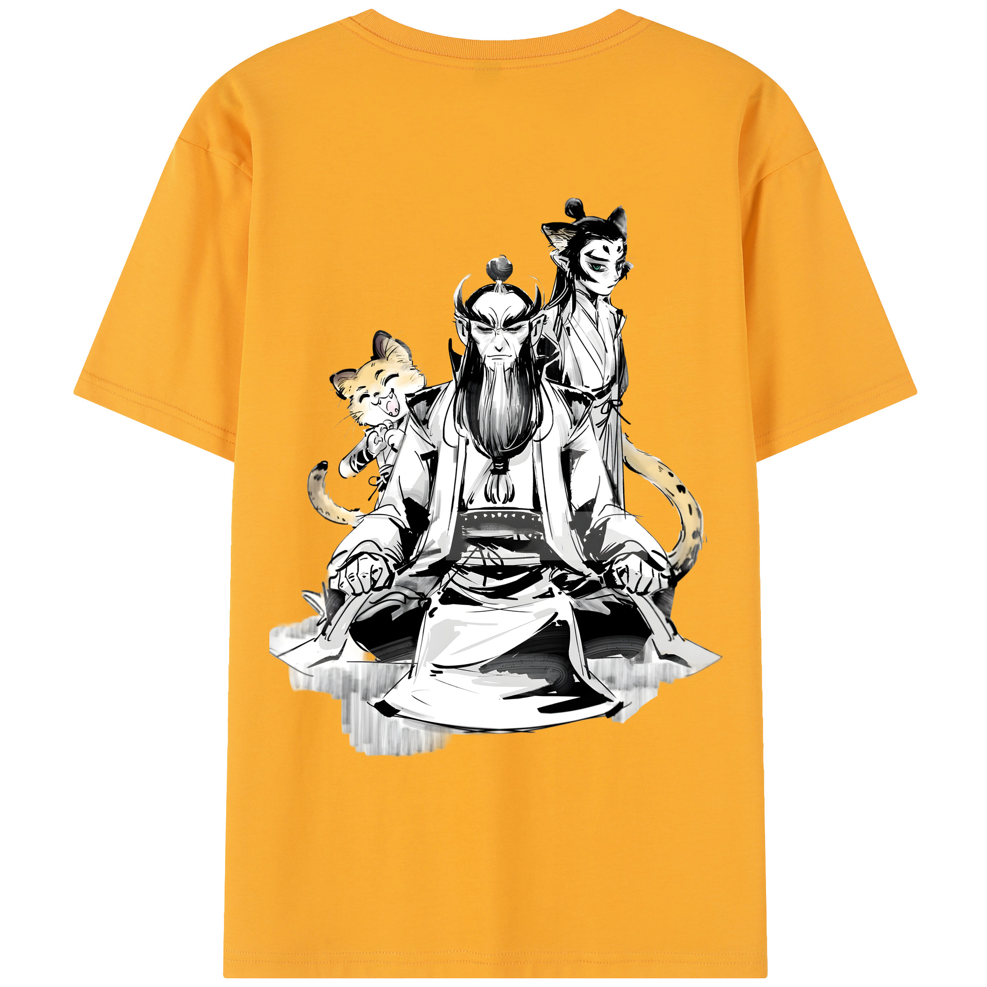 （画像用） Ne Zha 2 ナタ 魔童の大暴れ レディース半袖Tシャツ(バックプリント)