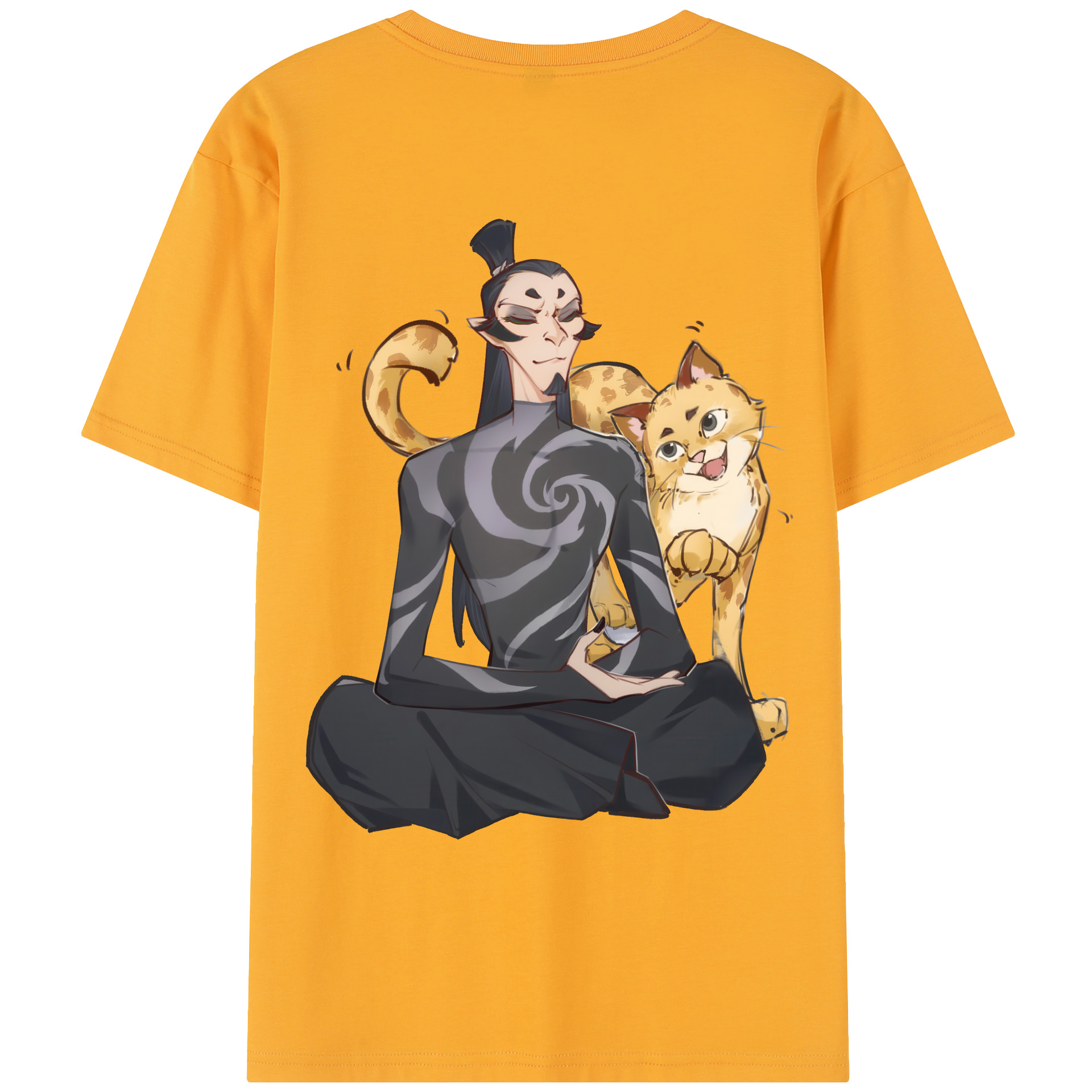 （画像用） Ne Zha 2 ナタ 魔童の大暴れ レディース半袖Tシャツ(バックプリント)