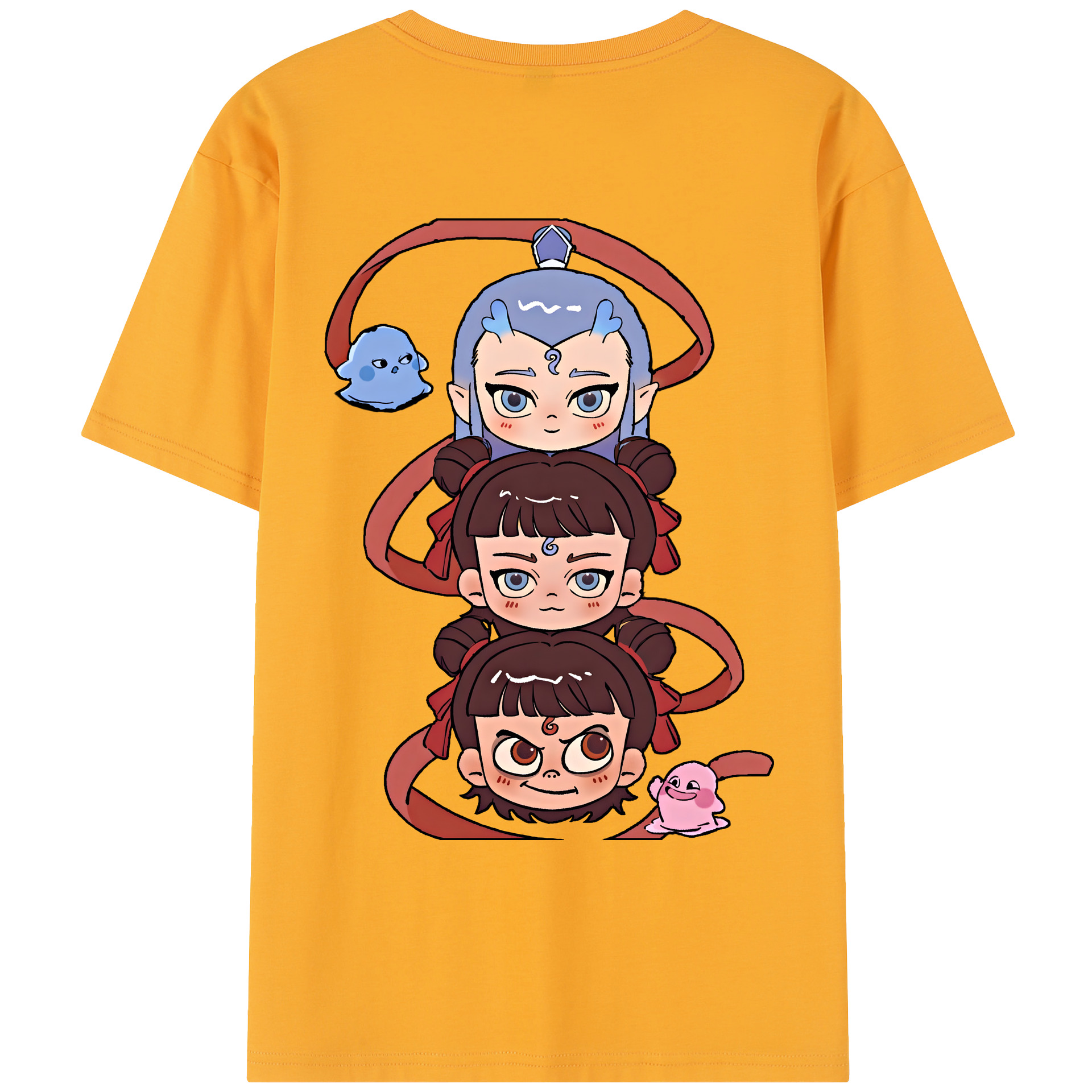 （画像用） Ne Zha 2 ナタ 魔童の大暴れ レディース半袖Tシャツ(バックプリント)