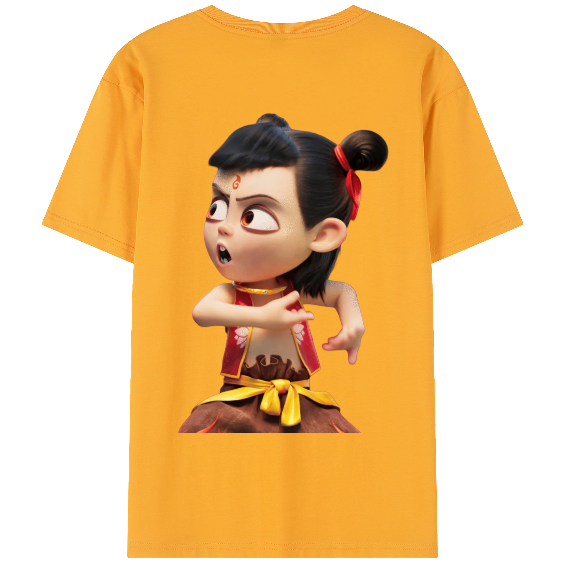 （画像用） Ne Zha 2 ナタ 魔童の大暴れ レディース半袖Tシャツ(バックプリント)