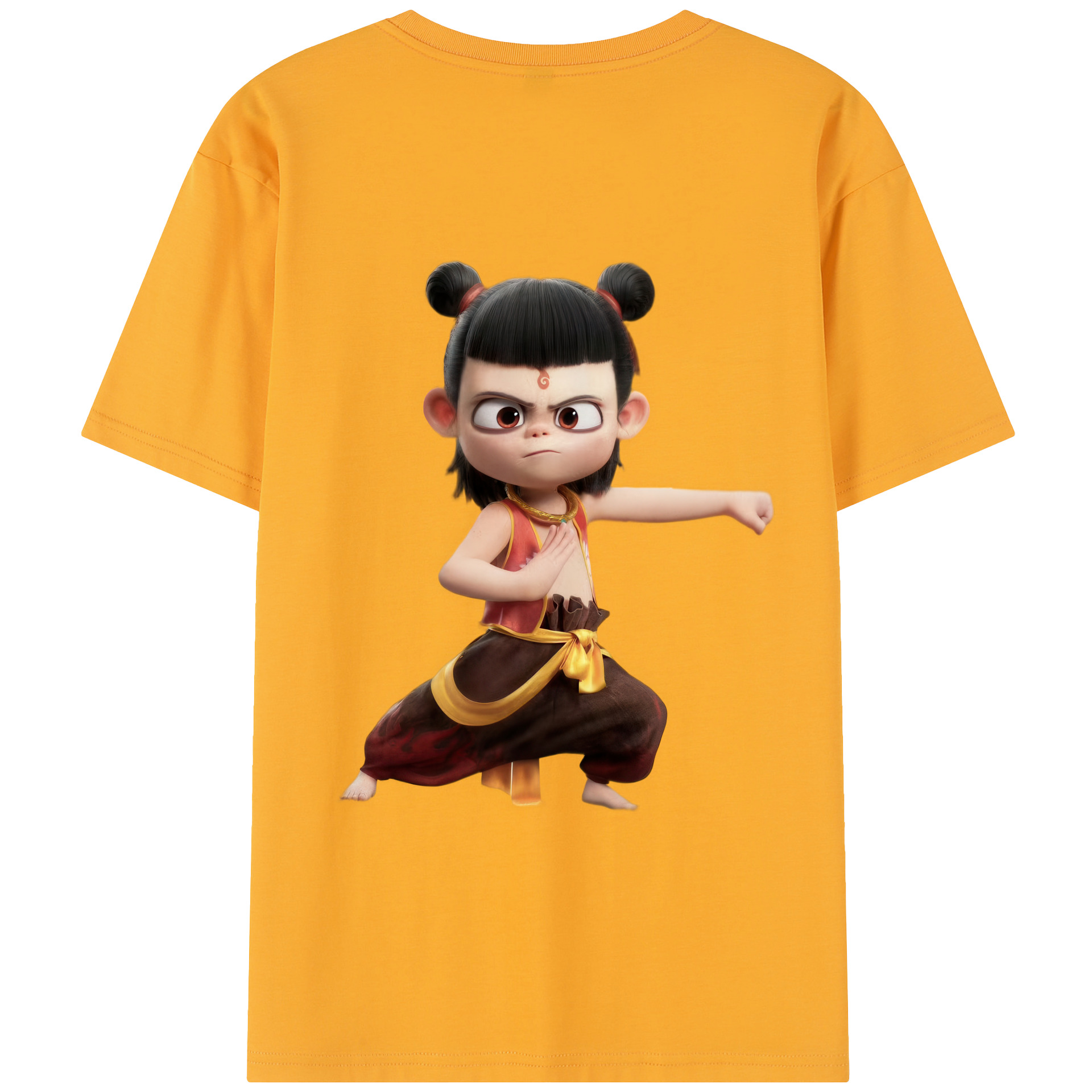 （画像用） Ne Zha 2 ナタ 魔童の大暴れ レディース半袖Tシャツ(バックプリント)