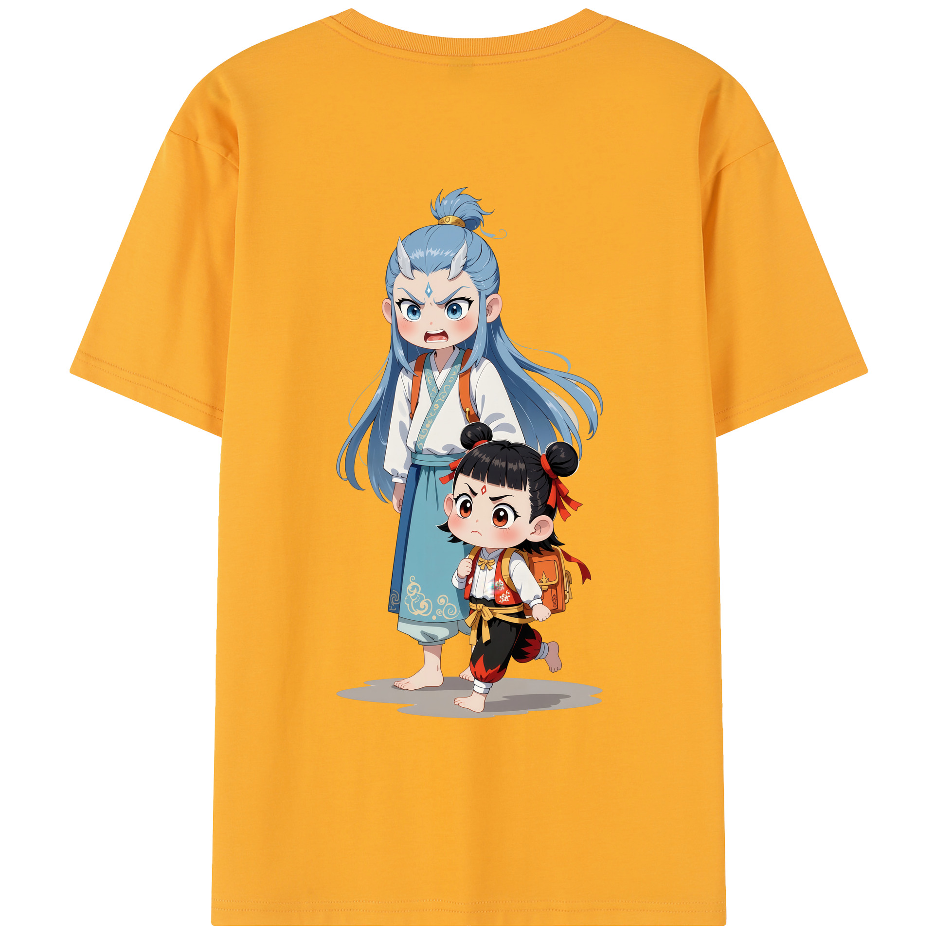 （画像用） Ne Zha 2 ナタ 魔童の大暴れ レディース半袖Tシャツ(バックプリント)
