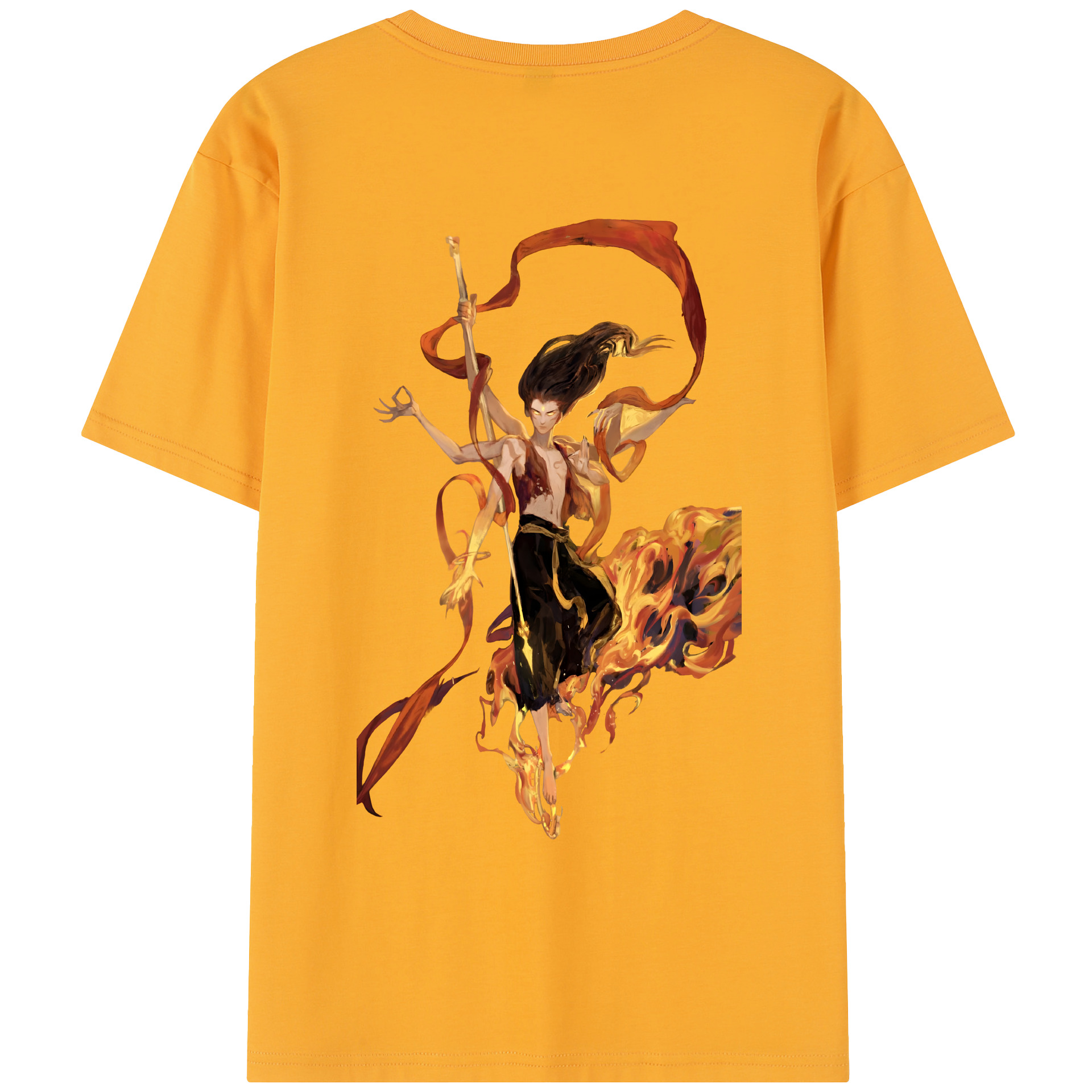 （画像用） Ne Zha 2 ナタ 魔童の大暴れ レディース半袖Tシャツ(バックプリント)