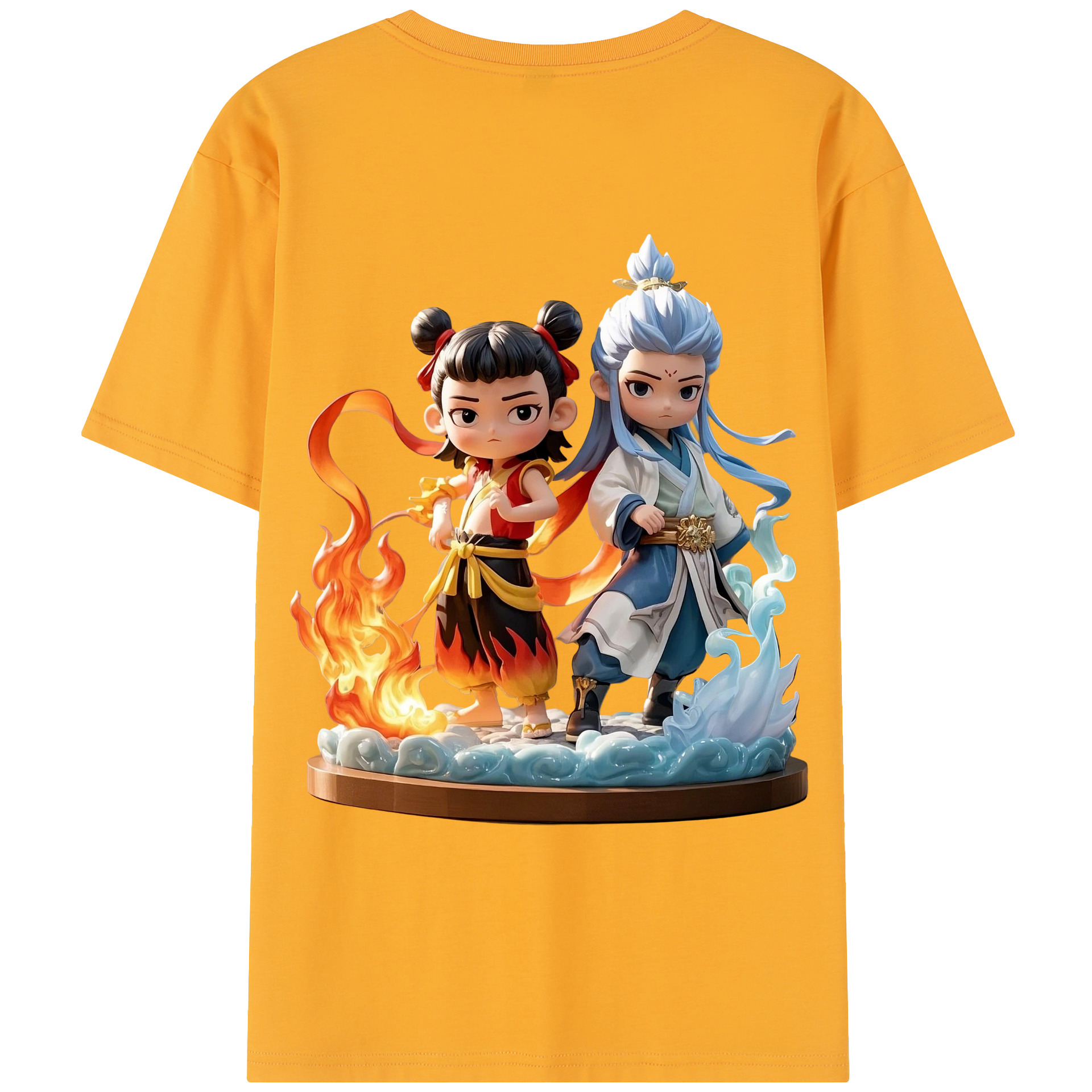 （画像用） Ne Zha 2 ナタ 魔童の大暴れ レディース半袖Tシャツ(バックプリント)