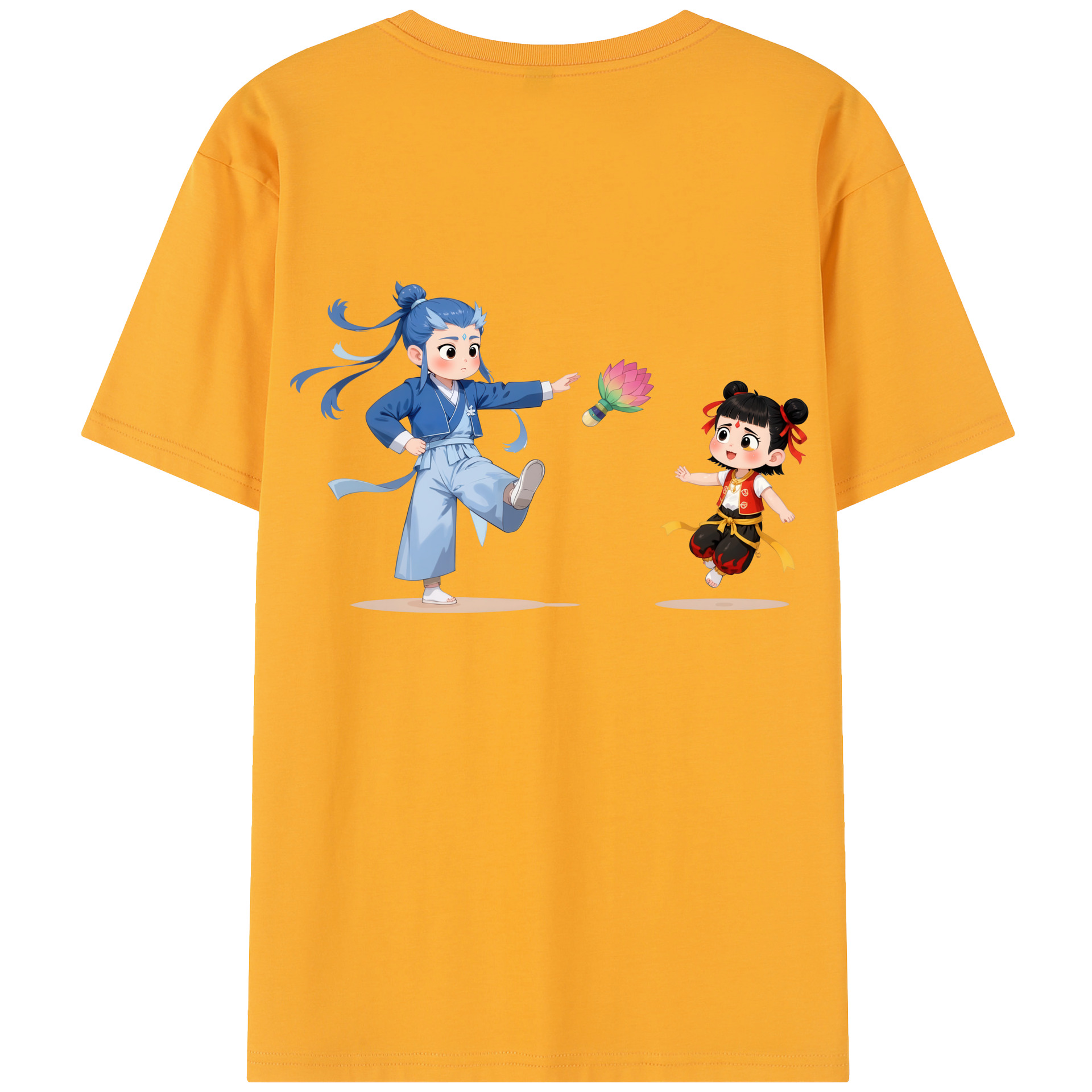 （画像用） Ne Zha 2 ナタ 魔童の大暴れ レディース半袖Tシャツ(バックプリント)