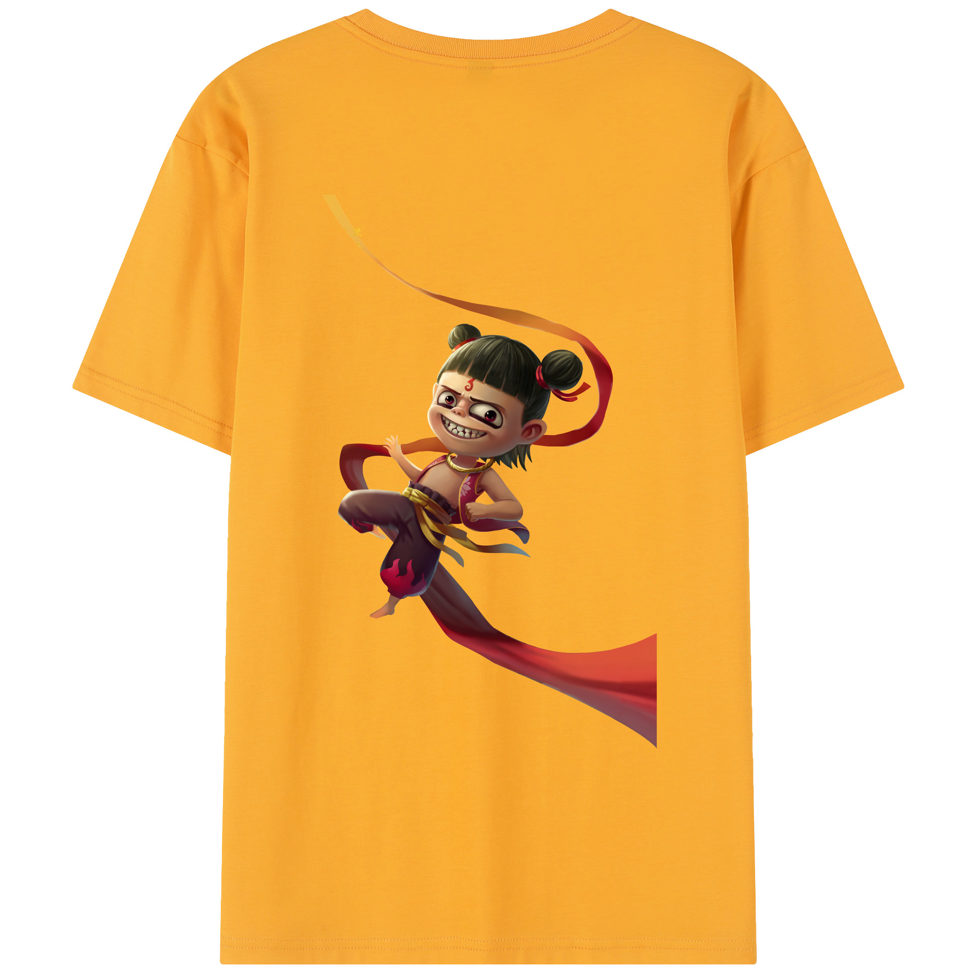 （画像用） Ne Zha 2 ナタ 魔童の大暴れ レディース半袖Tシャツ(バックプリント)