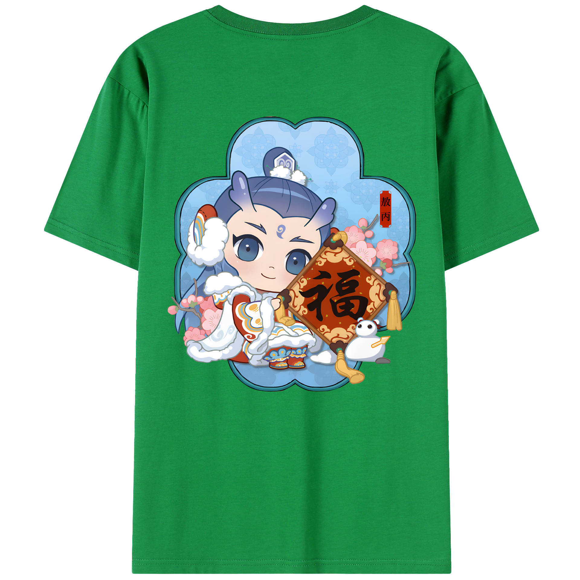 （画像用） Ne Zha 2 ナタ 魔童の大暴れ レディース半袖Tシャツ(バックプリント)
