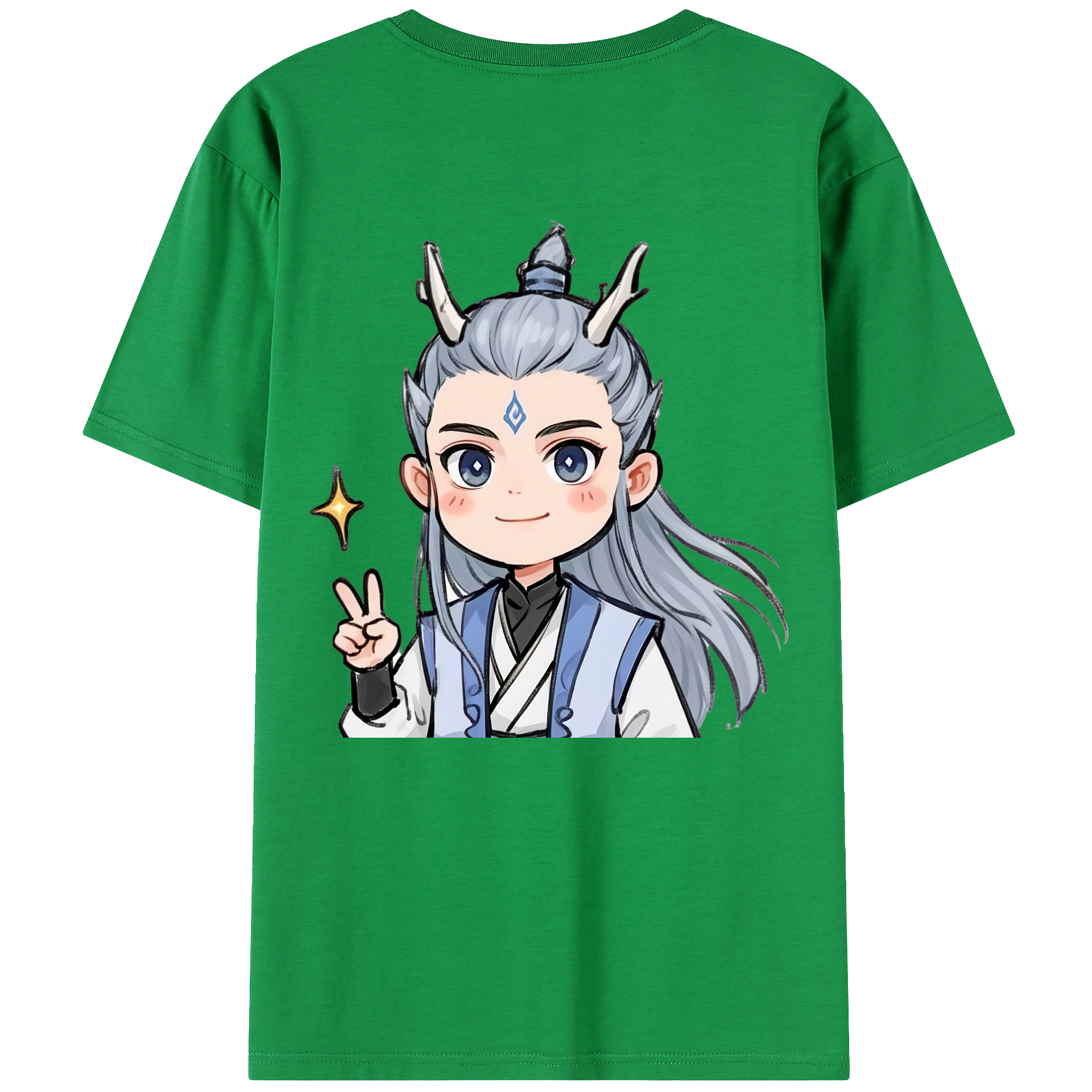 （画像用） Ne Zha 2 ナタ 魔童の大暴れ レディース半袖Tシャツ(バックプリント)