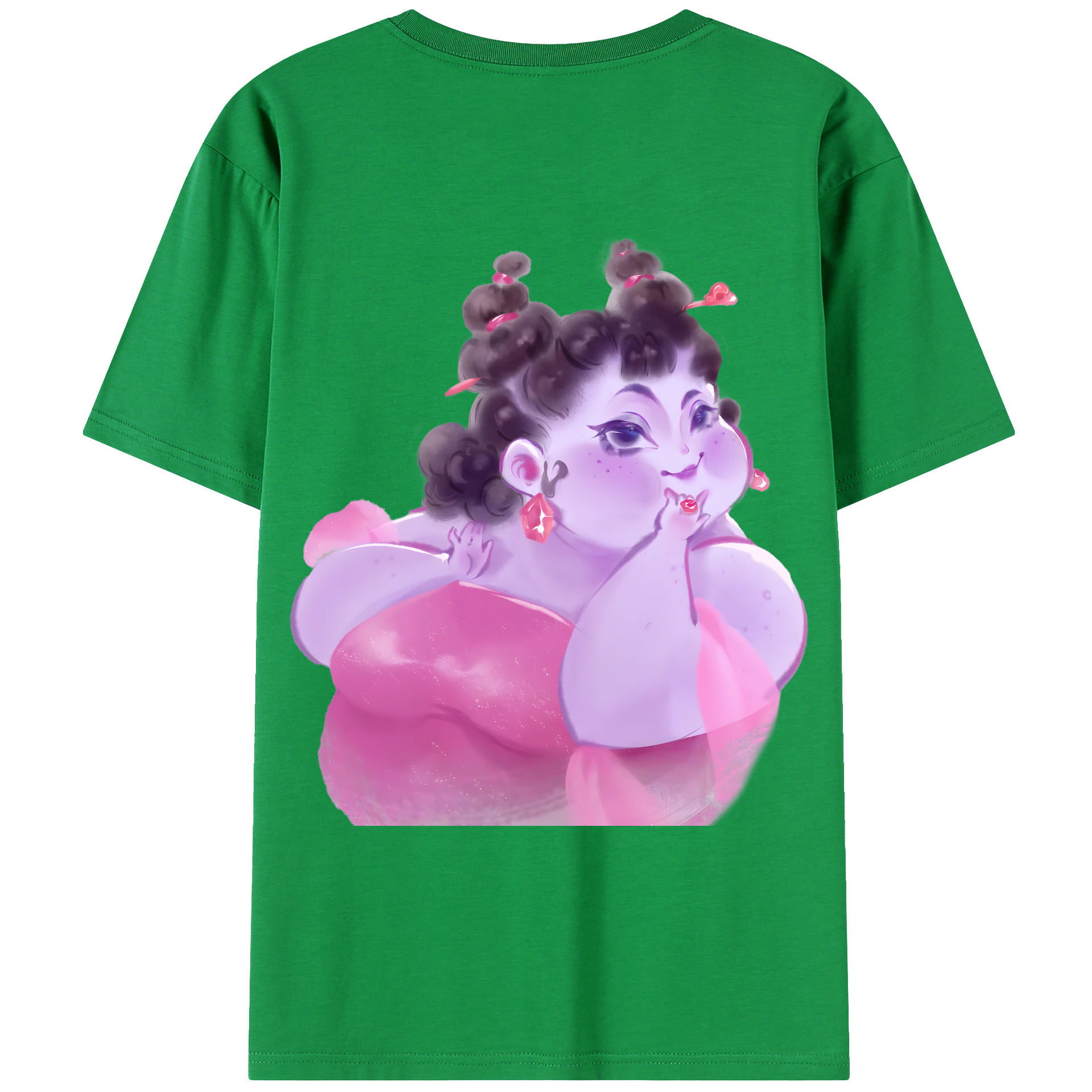 （画像用） Ne Zha 2 ナタ 魔童の大暴れ レディース半袖Tシャツ(バックプリント)