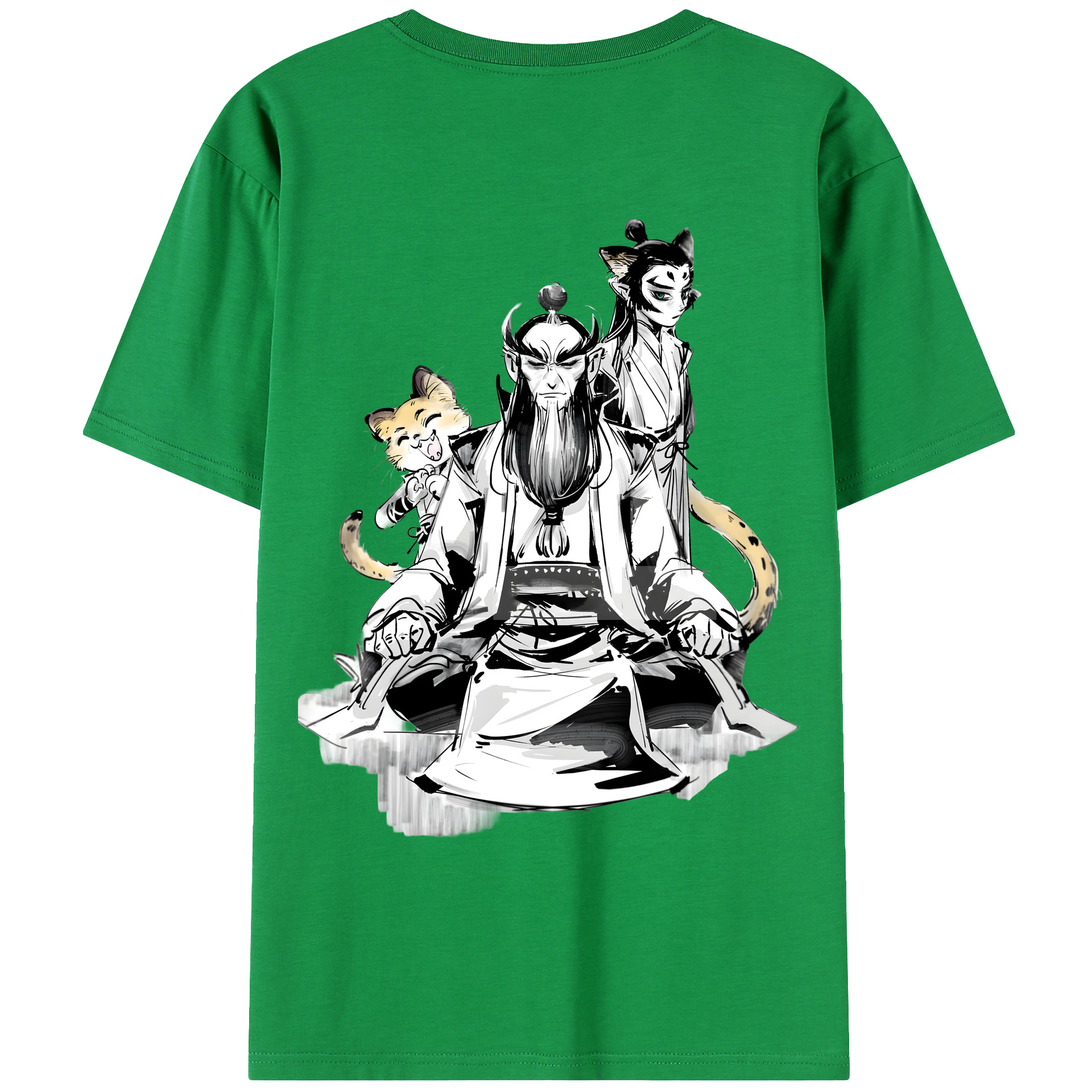 （画像用） Ne Zha 2 ナタ 魔童の大暴れ レディース半袖Tシャツ(バックプリント)