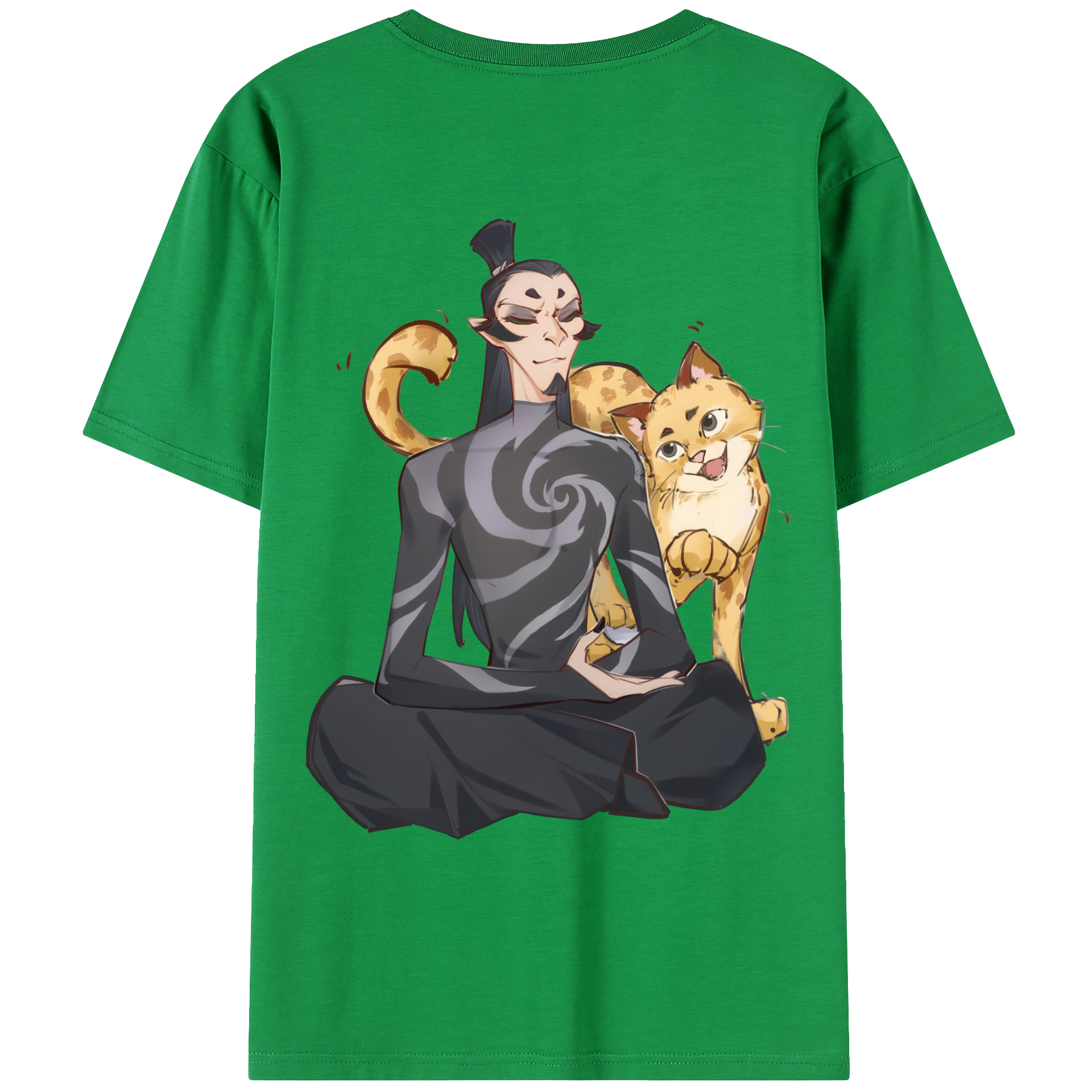 （画像用） Ne Zha 2 ナタ 魔童の大暴れ レディース半袖Tシャツ(バックプリント)
