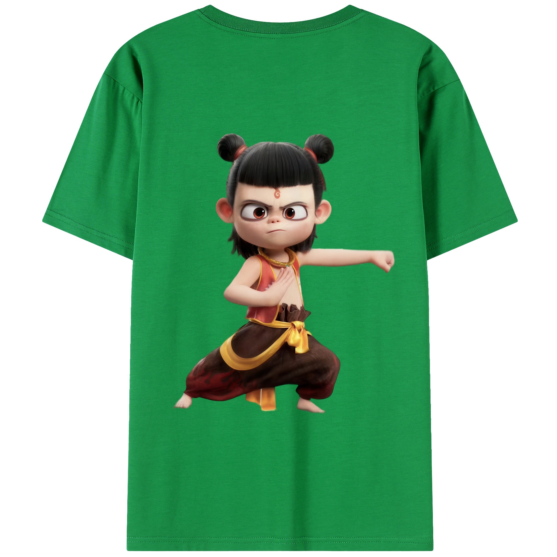（画像用） Ne Zha 2 ナタ 魔童の大暴れ レディース半袖Tシャツ(バックプリント)