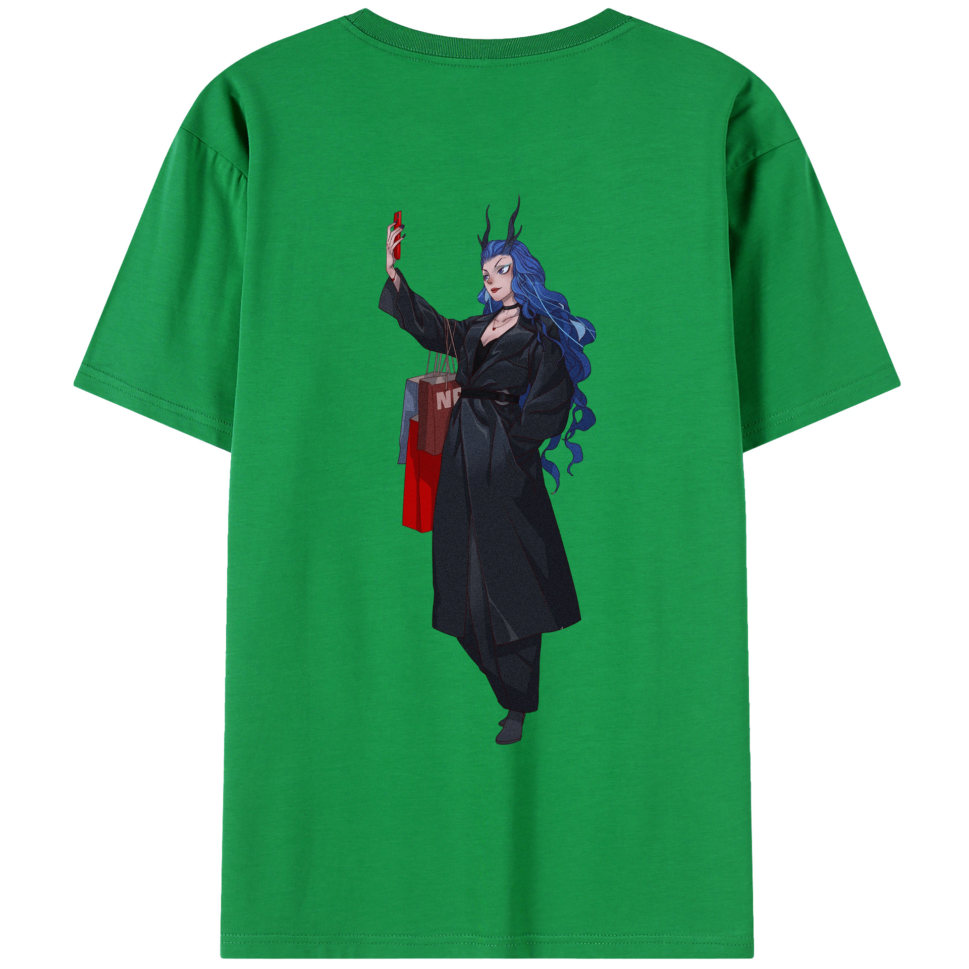 （画像用） Ne Zha 2 ナタ 魔童の大暴れ レディース半袖Tシャツ(バックプリント)