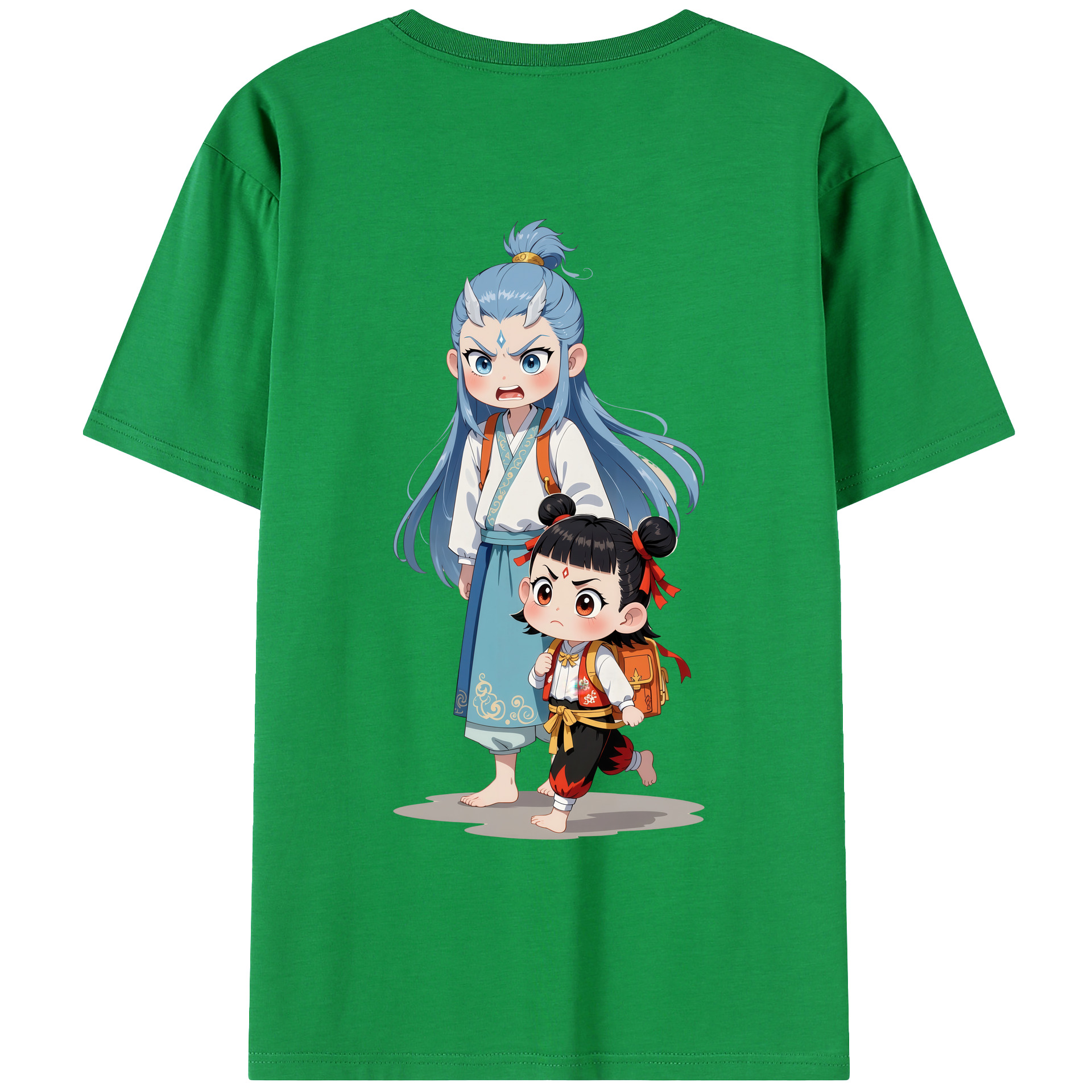 （画像用） Ne Zha 2 ナタ 魔童の大暴れ レディース半袖Tシャツ(バックプリント)