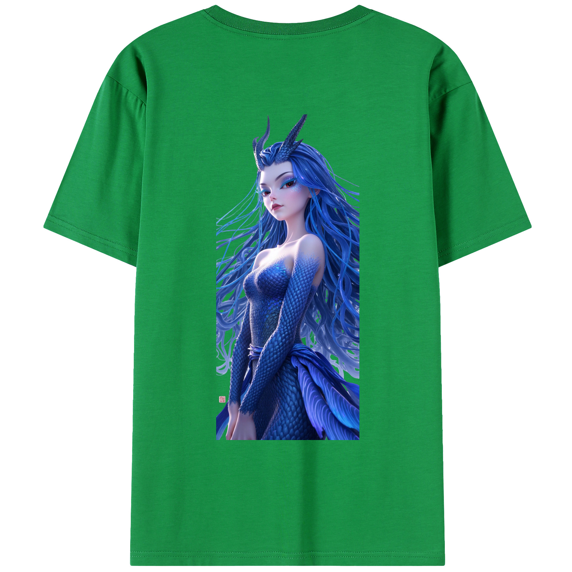 （画像用） Ne Zha 2 ナタ 魔童の大暴れ レディース半袖Tシャツ(バックプリント)