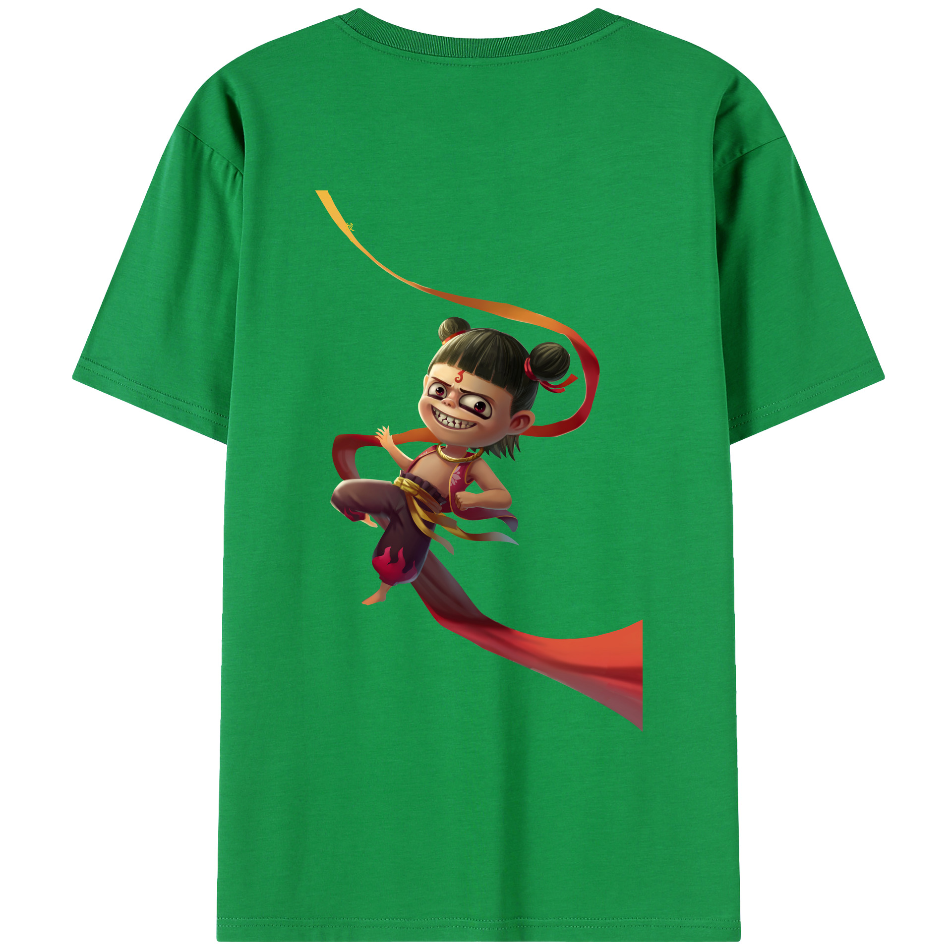 （画像用） Ne Zha 2 ナタ 魔童の大暴れ レディース半袖Tシャツ(バックプリント)