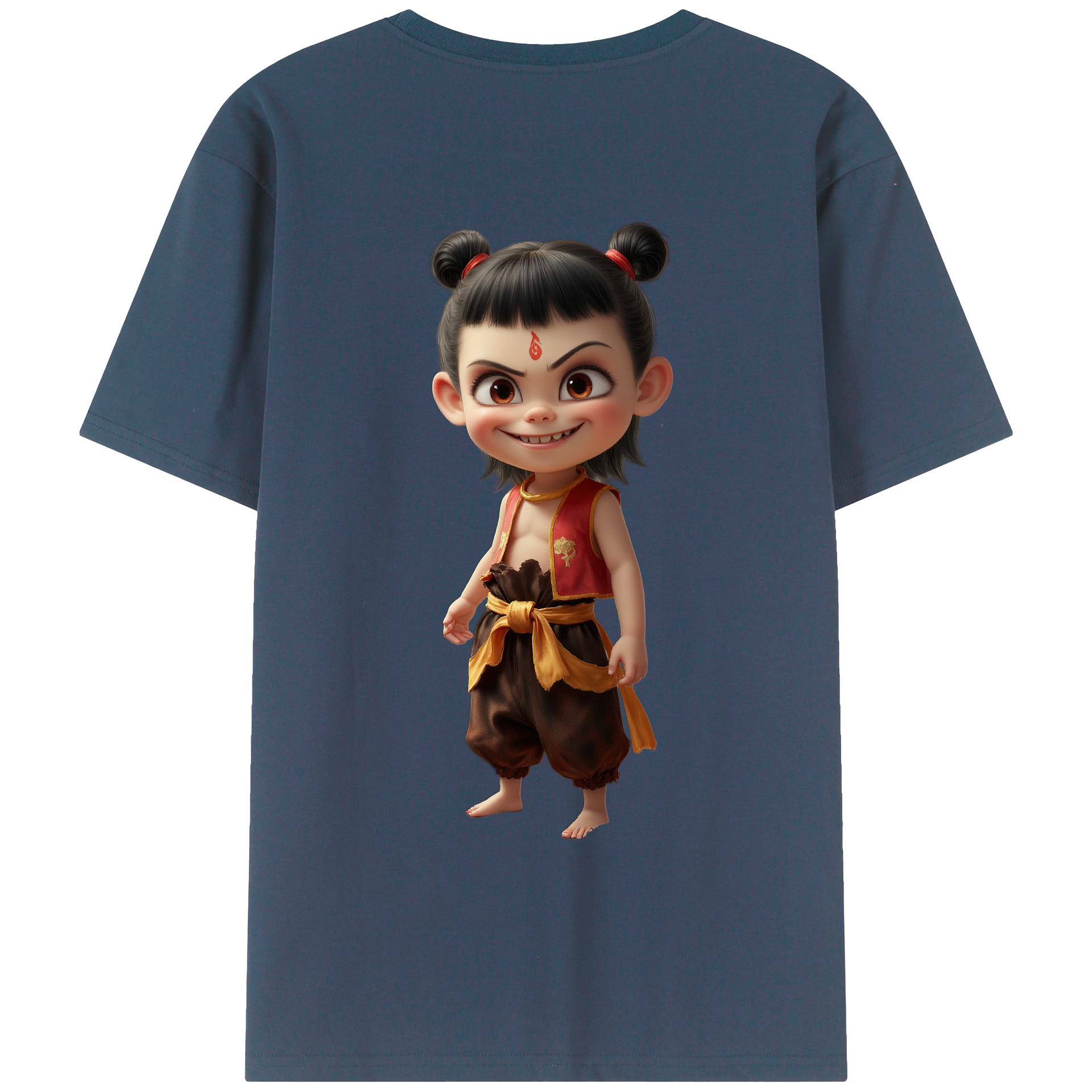 （画像用） Ne Zha 2 ナタ 魔童の大暴れ レディース半袖Tシャツ(バックプリント)