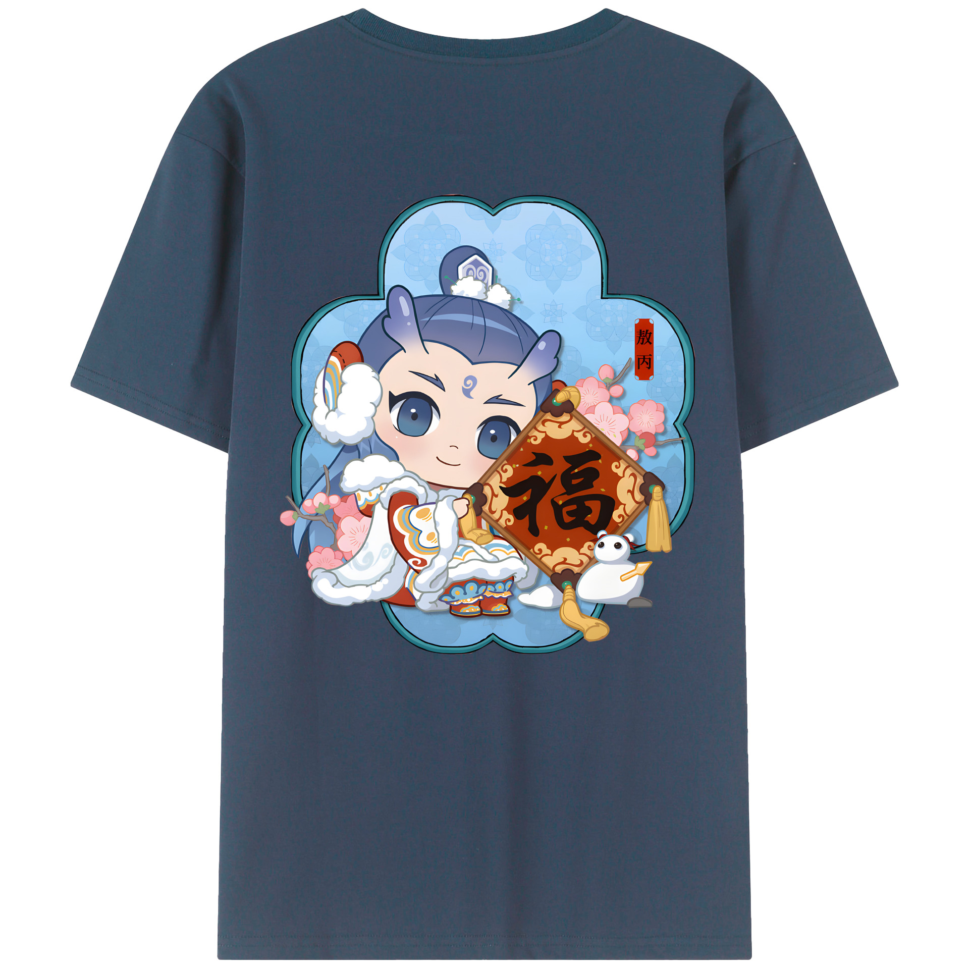 （画像用） Ne Zha 2 ナタ 魔童の大暴れ レディース半袖Tシャツ(バックプリント)