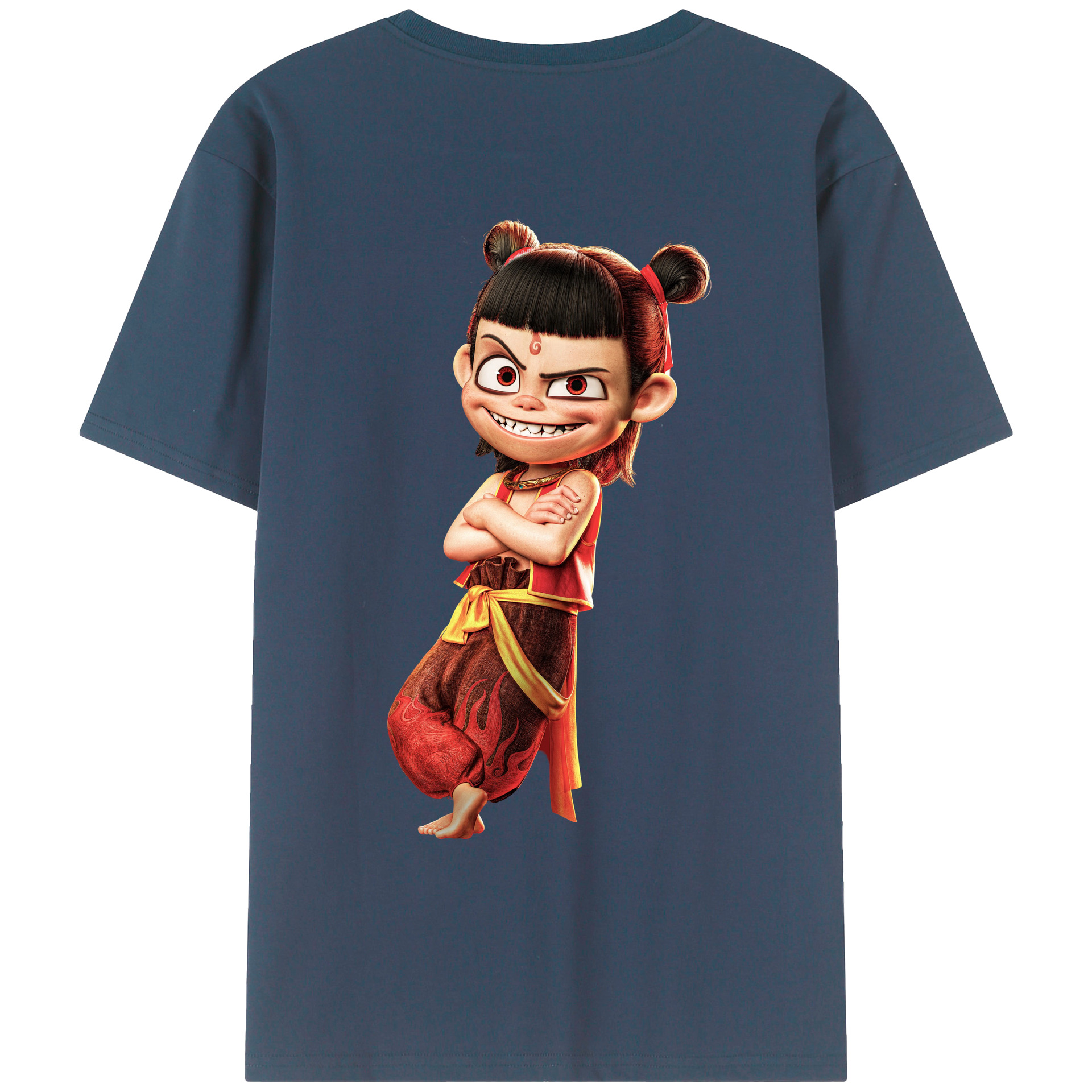 （画像用） Ne Zha 2 ナタ 魔童の大暴れ レディース半袖Tシャツ(バックプリント)