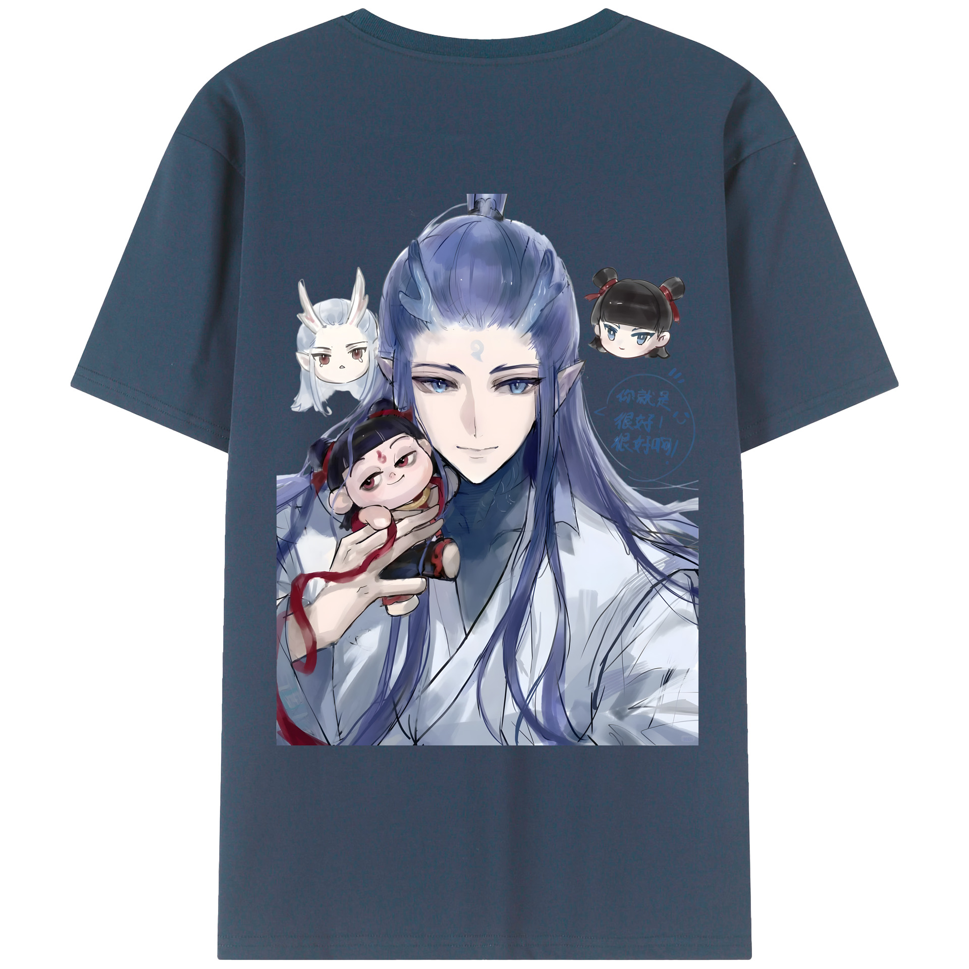 （画像用） Ne Zha 2 ナタ 魔童の大暴れ レディース半袖Tシャツ(バックプリント)