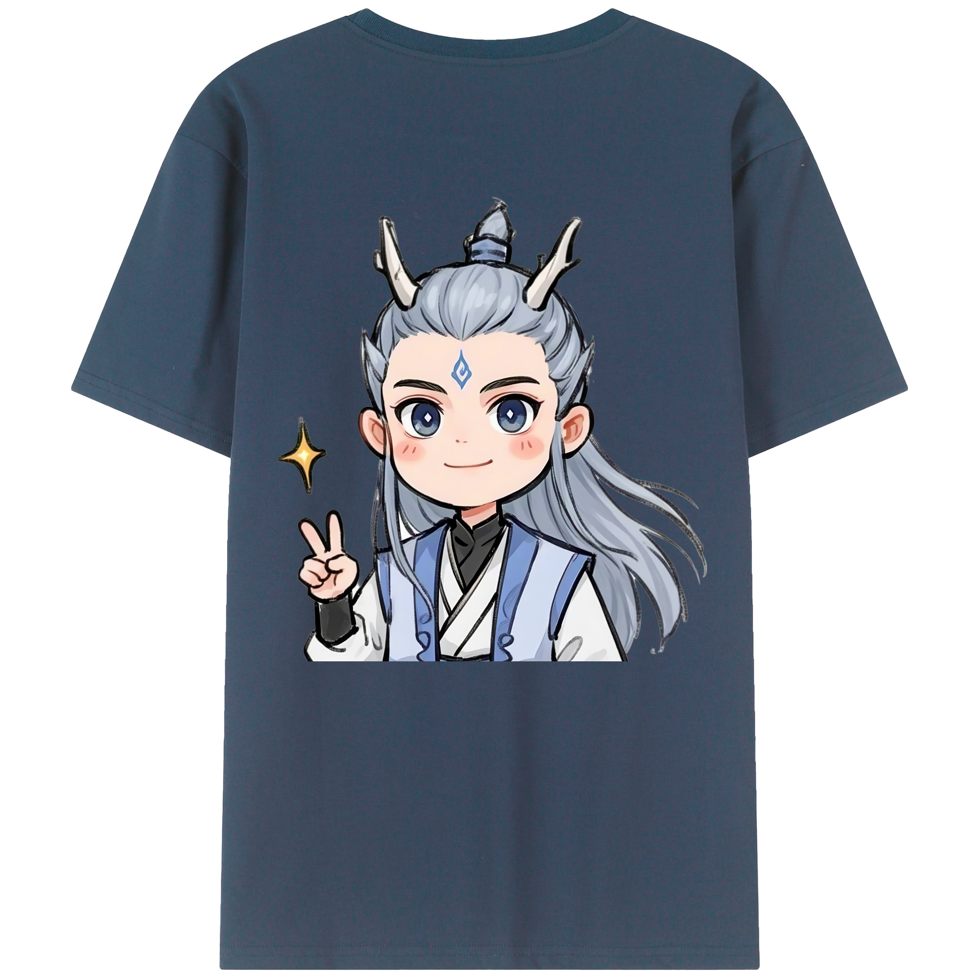 （画像用） Ne Zha 2 ナタ 魔童の大暴れ レディース半袖Tシャツ(バックプリント)
