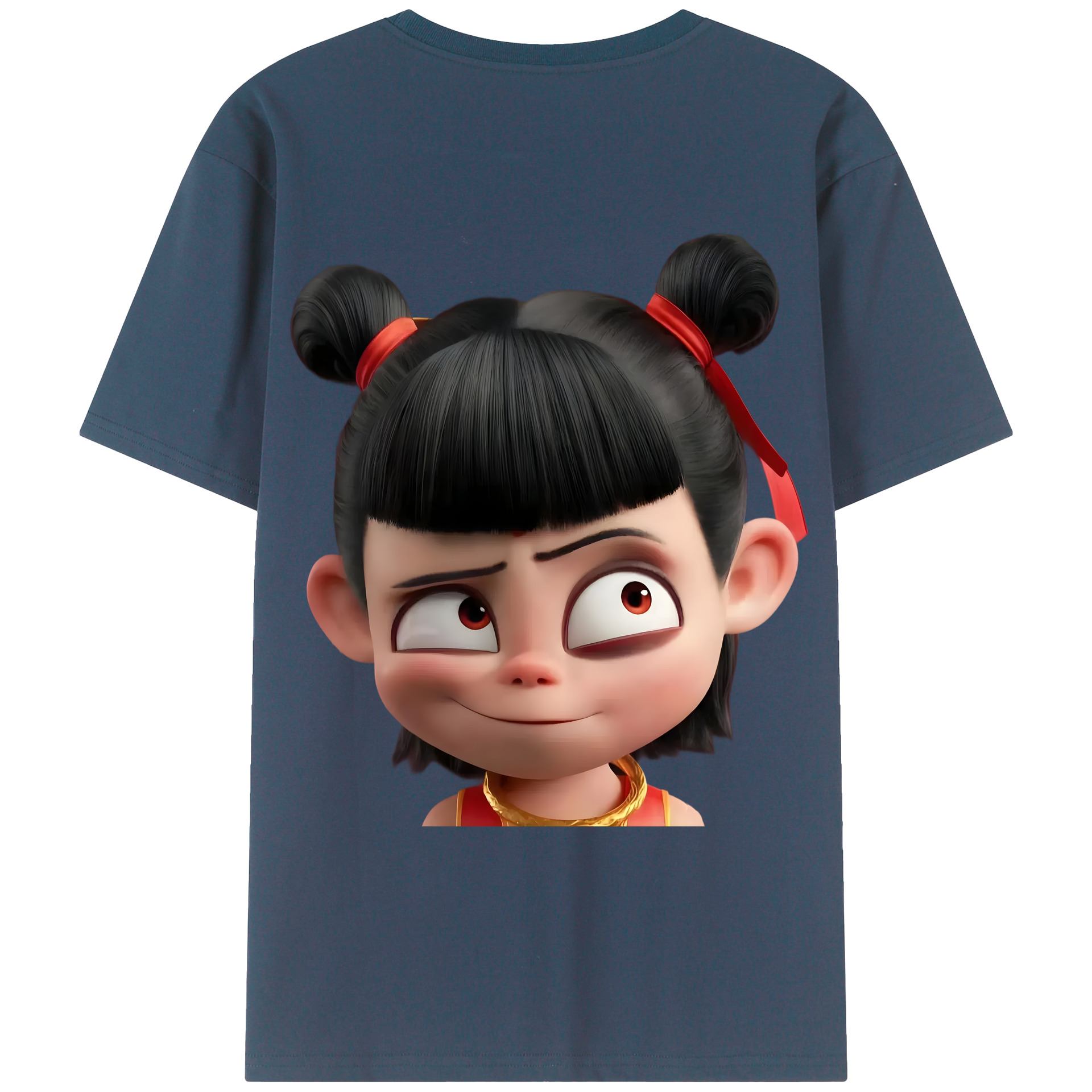 （画像用） Ne Zha 2 ナタ 魔童の大暴れ レディース半袖Tシャツ(バックプリント)