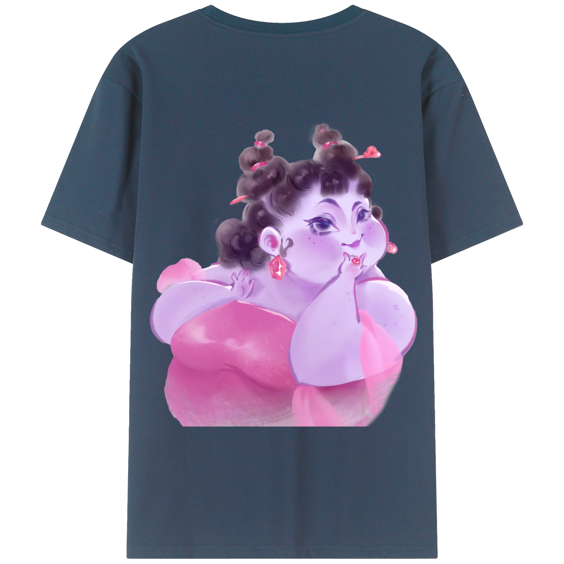（画像用） Ne Zha 2 ナタ 魔童の大暴れ レディース半袖Tシャツ(バックプリント)