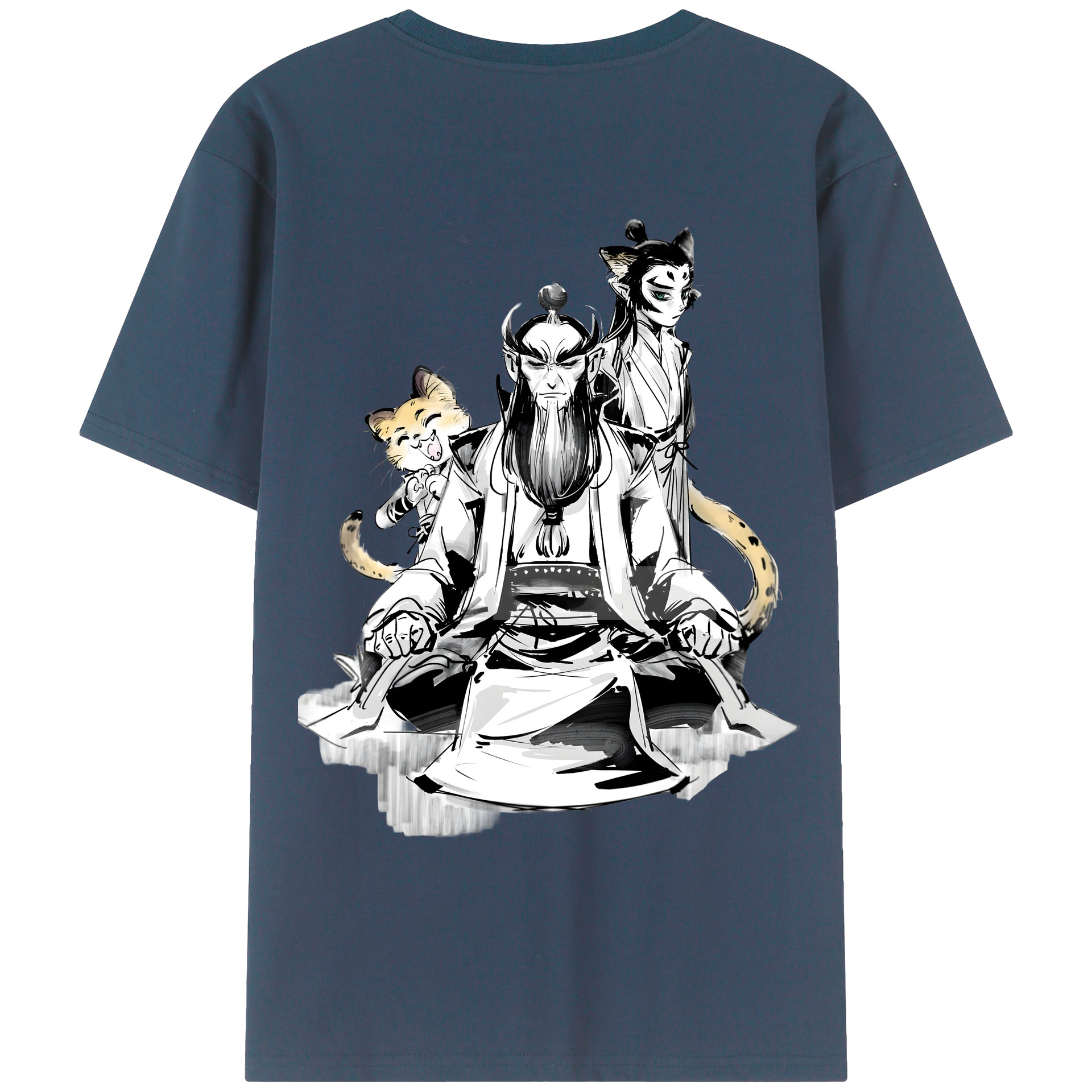 （画像用） Ne Zha 2 ナタ 魔童の大暴れ レディース半袖Tシャツ(バックプリント)