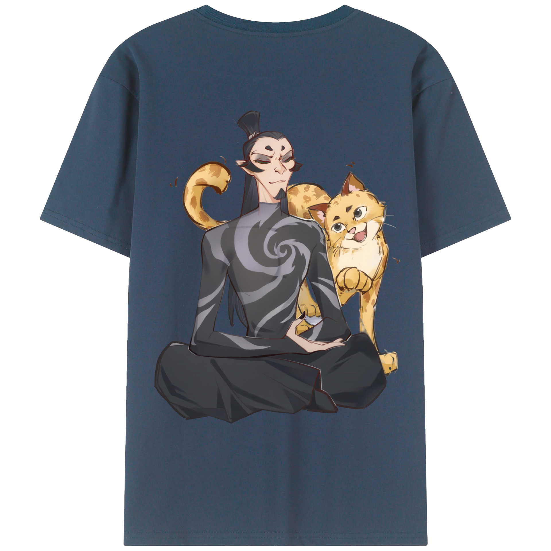 （画像用） Ne Zha 2 ナタ 魔童の大暴れ レディース半袖Tシャツ(バックプリント)