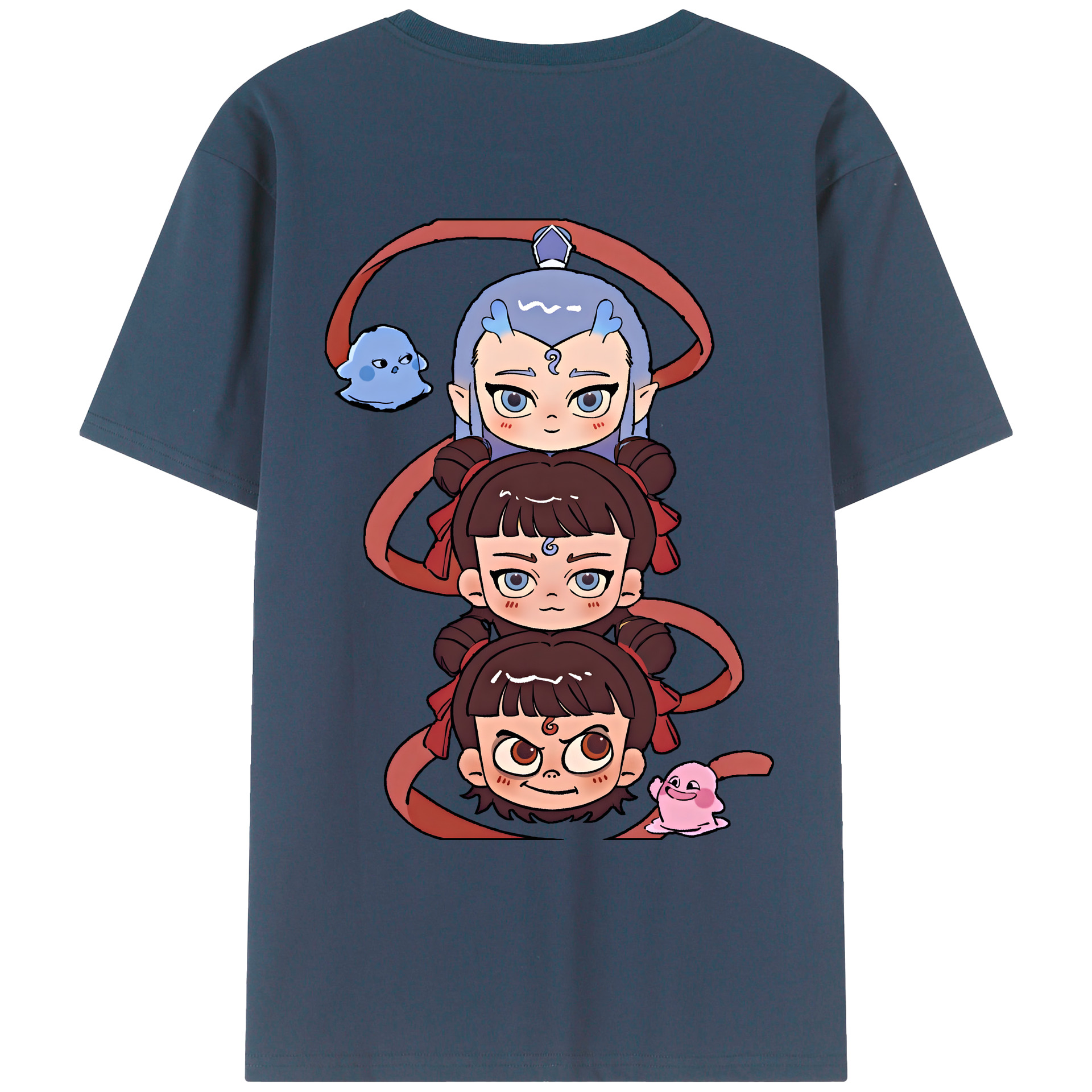 （画像用） Ne Zha 2 ナタ 魔童の大暴れ レディース半袖Tシャツ(バックプリント)