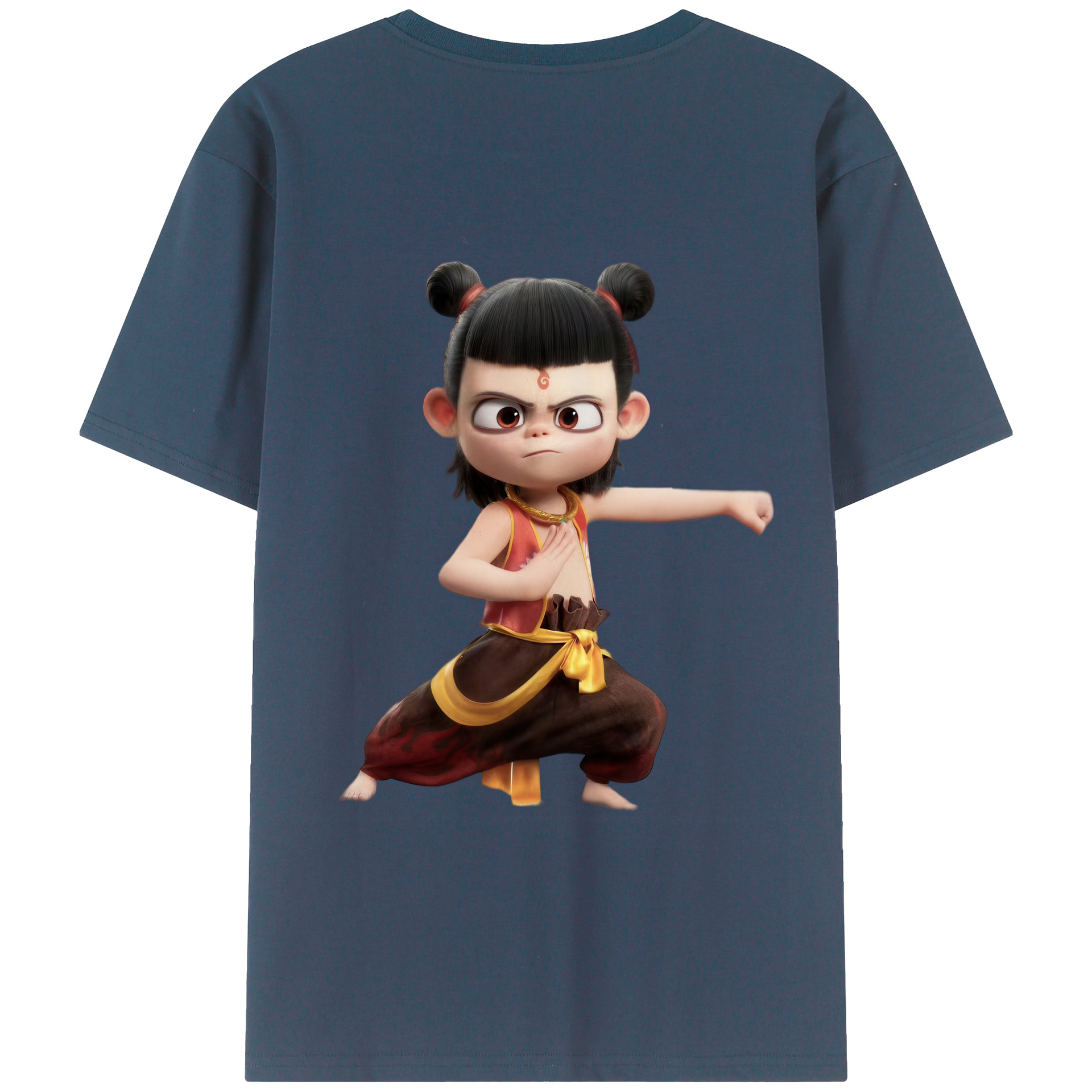（画像用） Ne Zha 2 ナタ 魔童の大暴れ レディース半袖Tシャツ(バックプリント)
