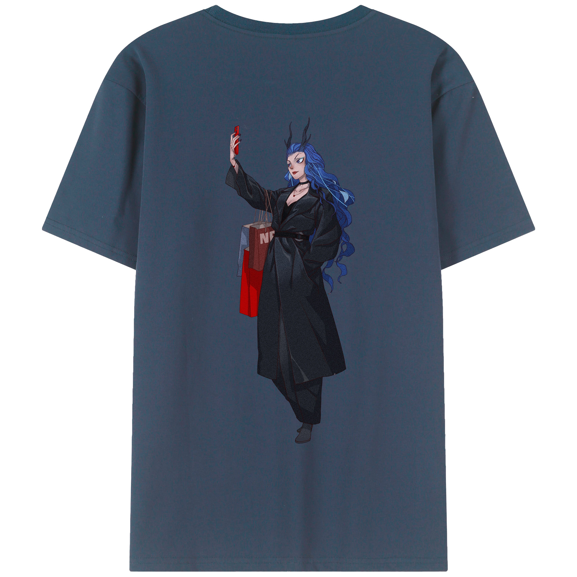（画像用） Ne Zha 2 ナタ 魔童の大暴れ レディース半袖Tシャツ(バックプリント)