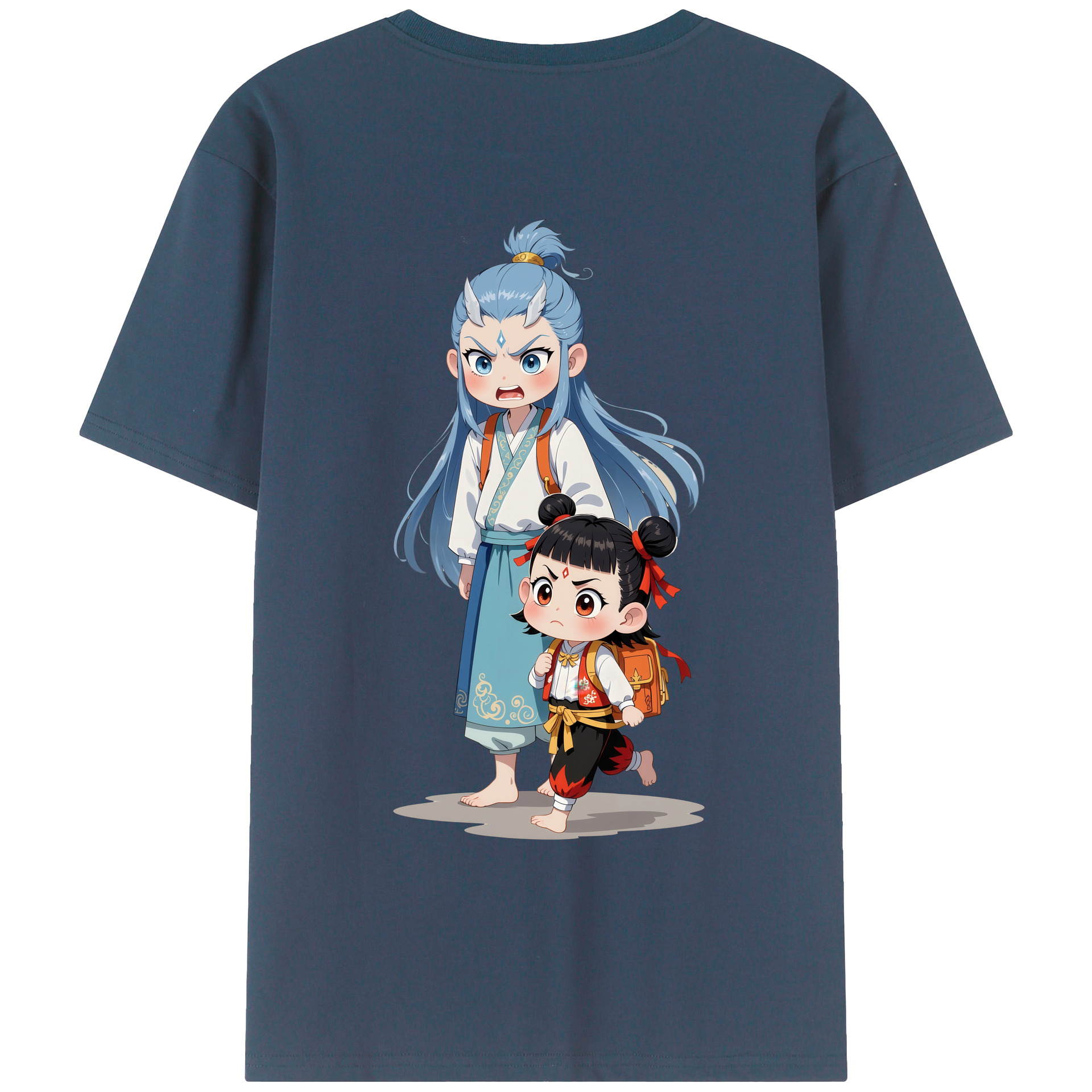 （画像用） Ne Zha 2 ナタ 魔童の大暴れ レディース半袖Tシャツ(バックプリント)