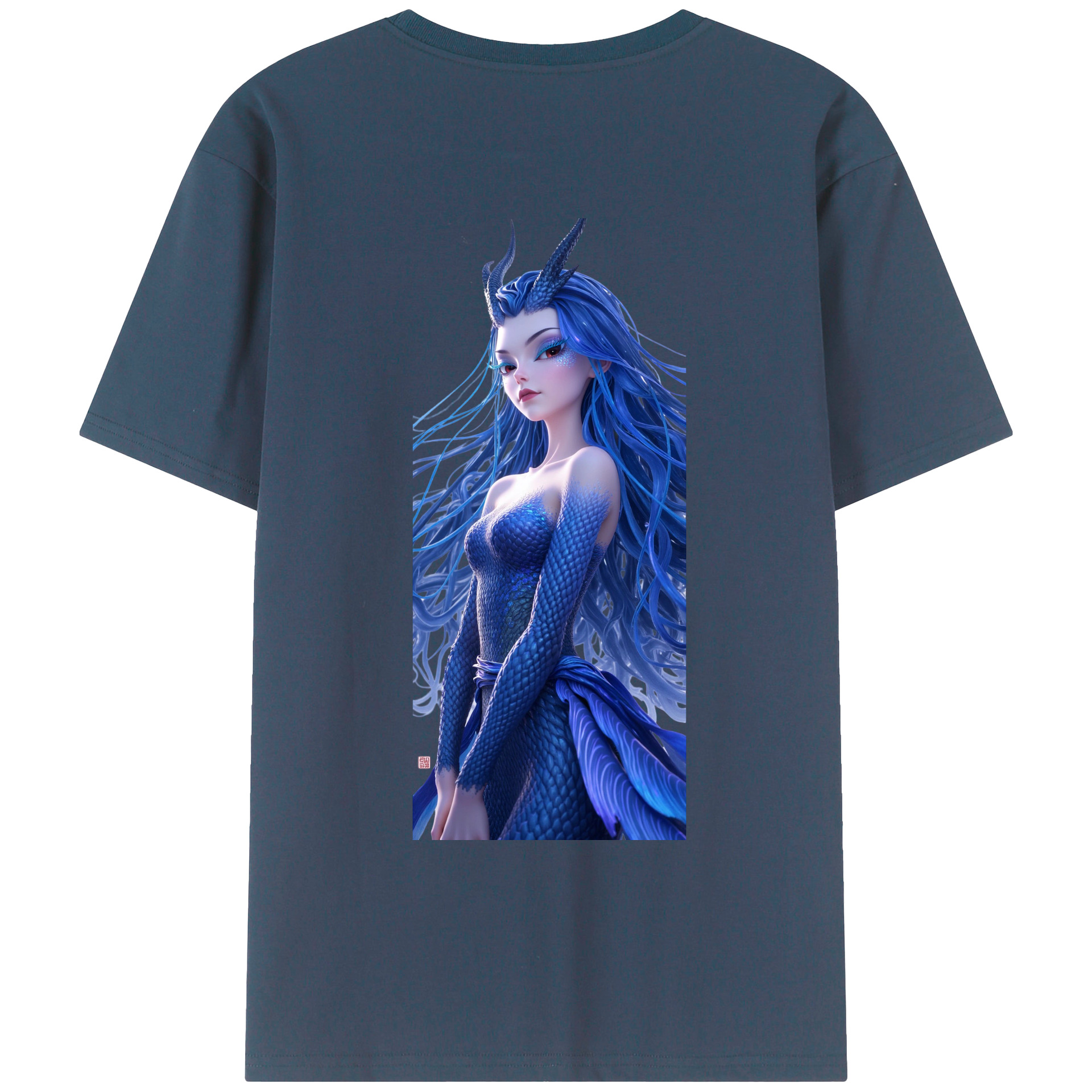 （画像用） Ne Zha 2 ナタ 魔童の大暴れ レディース半袖Tシャツ(バックプリント)