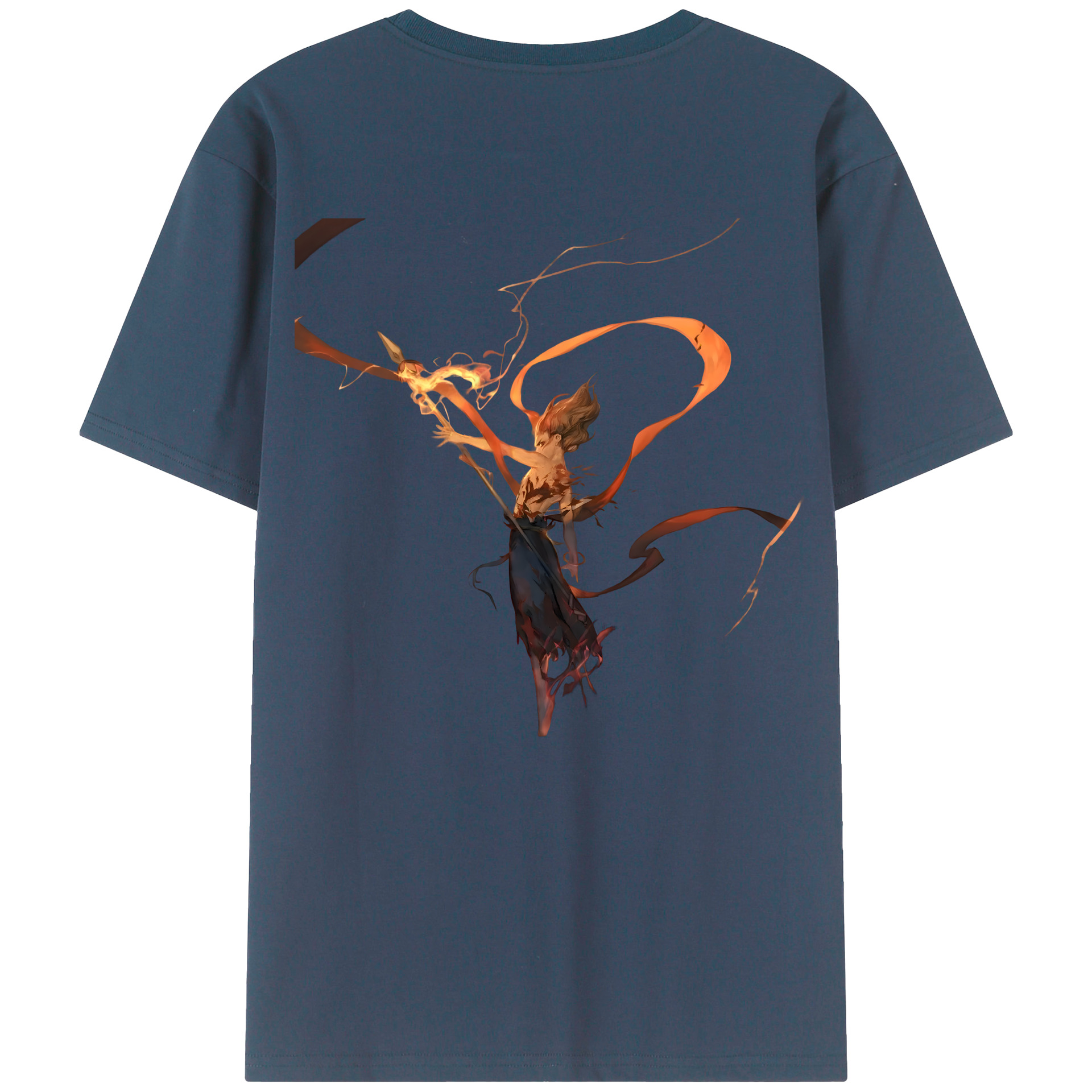（画像用） Ne Zha 2 ナタ 魔童の大暴れ レディース半袖Tシャツ(バックプリント)