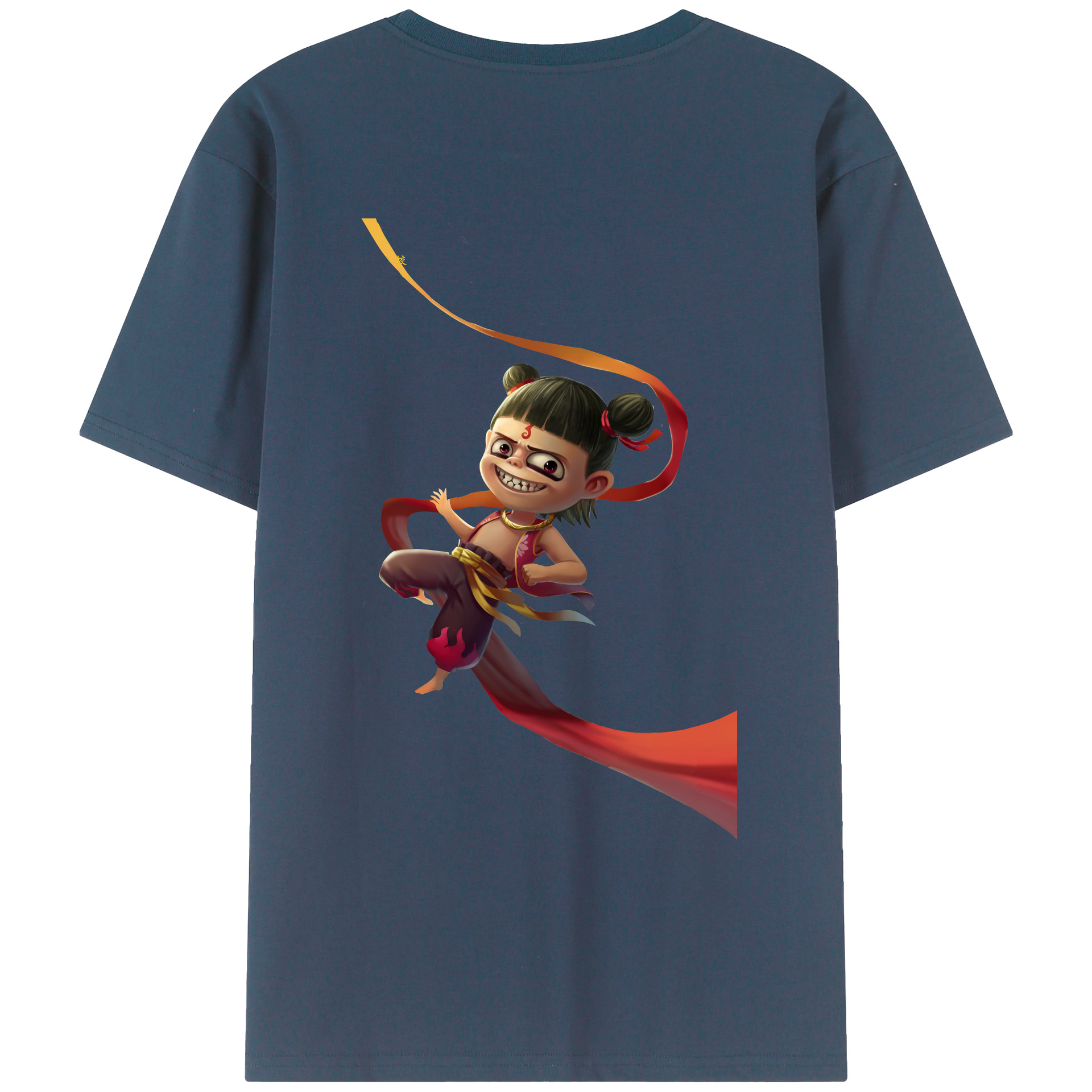 （画像用） Ne Zha 2 ナタ 魔童の大暴れ レディース半袖Tシャツ(バックプリント)