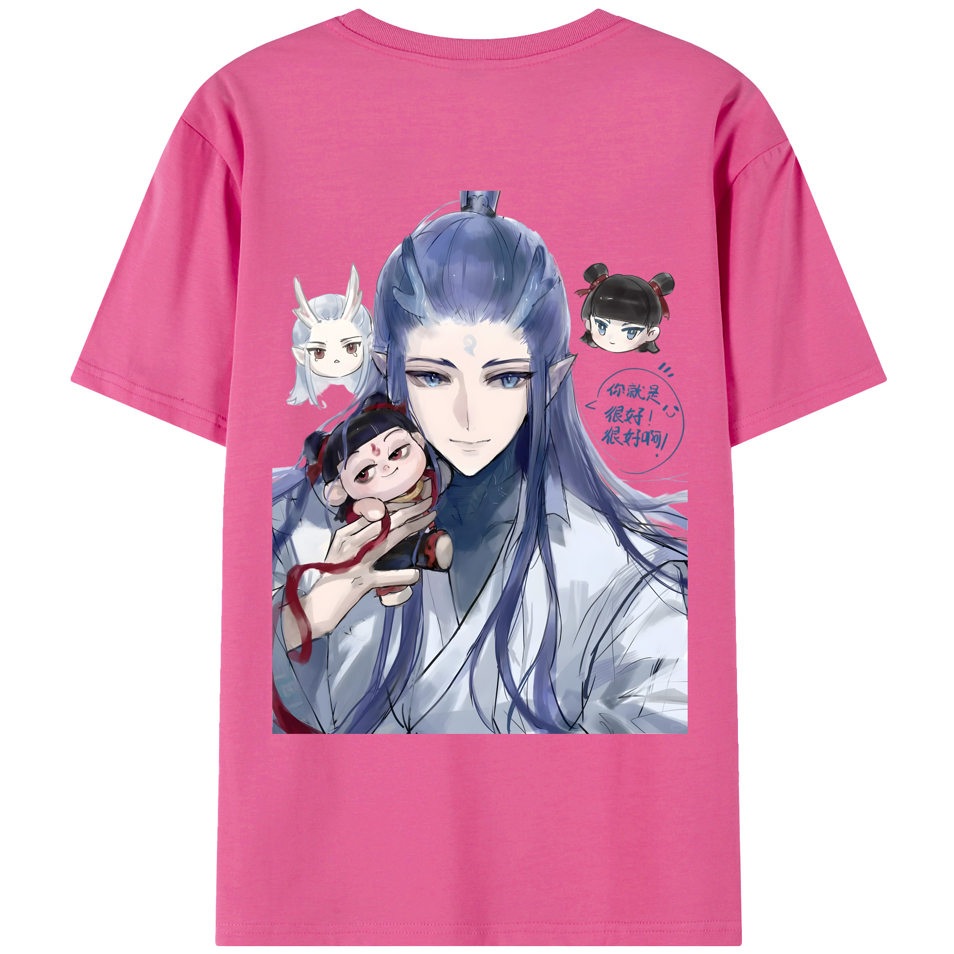 （画像用） Ne Zha 2 ナタ 魔童の大暴れ レディース半袖Tシャツ(バックプリント)