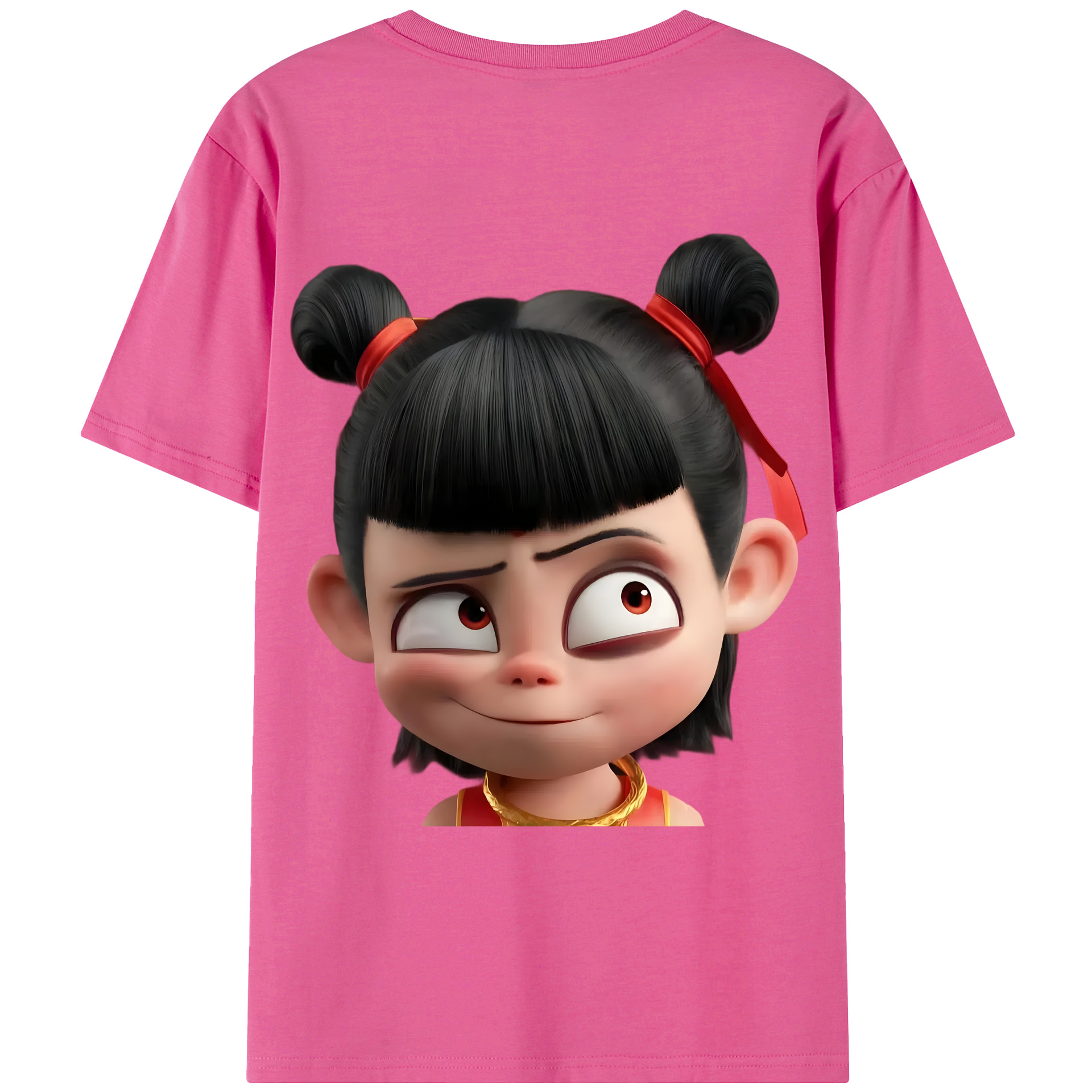 （画像用） Ne Zha 2 ナタ 魔童の大暴れ レディース半袖Tシャツ(バックプリント)