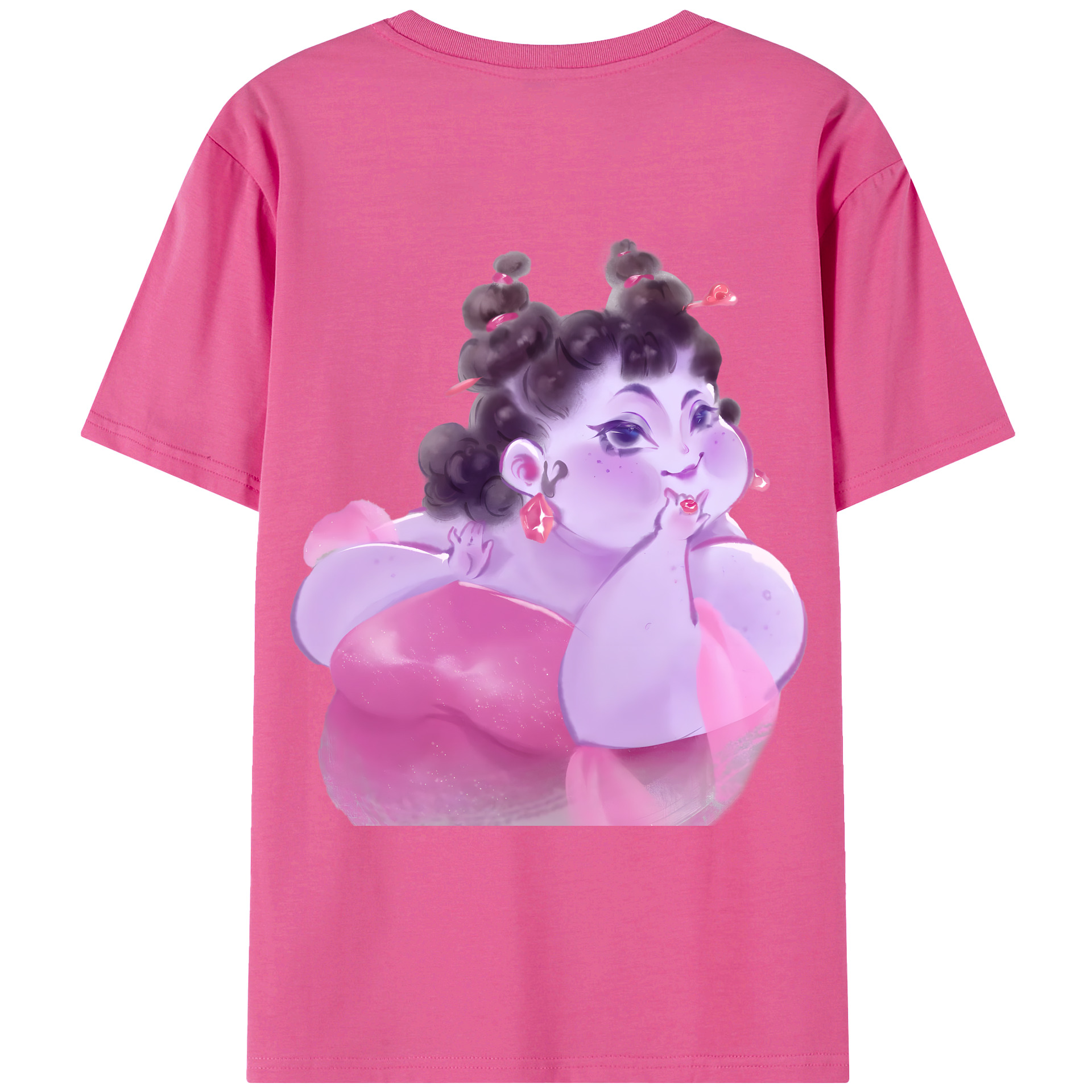 （画像用） Ne Zha 2 ナタ 魔童の大暴れ レディース半袖Tシャツ(バックプリント)