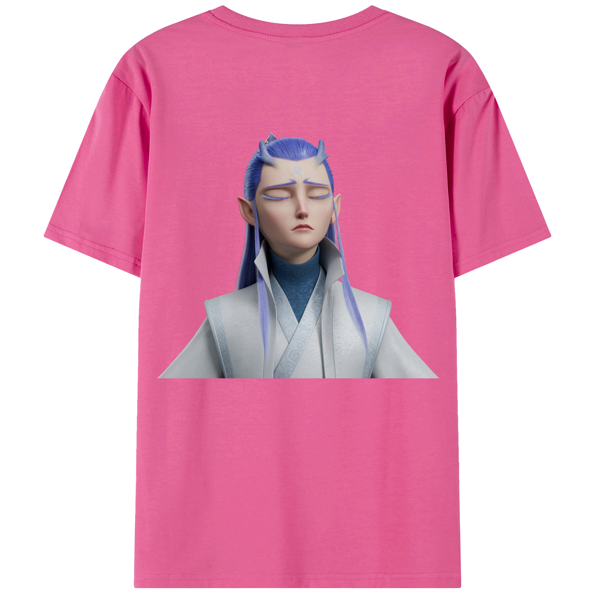 （画像用） Ne Zha 2 ナタ 魔童の大暴れ レディース半袖Tシャツ(バックプリント)