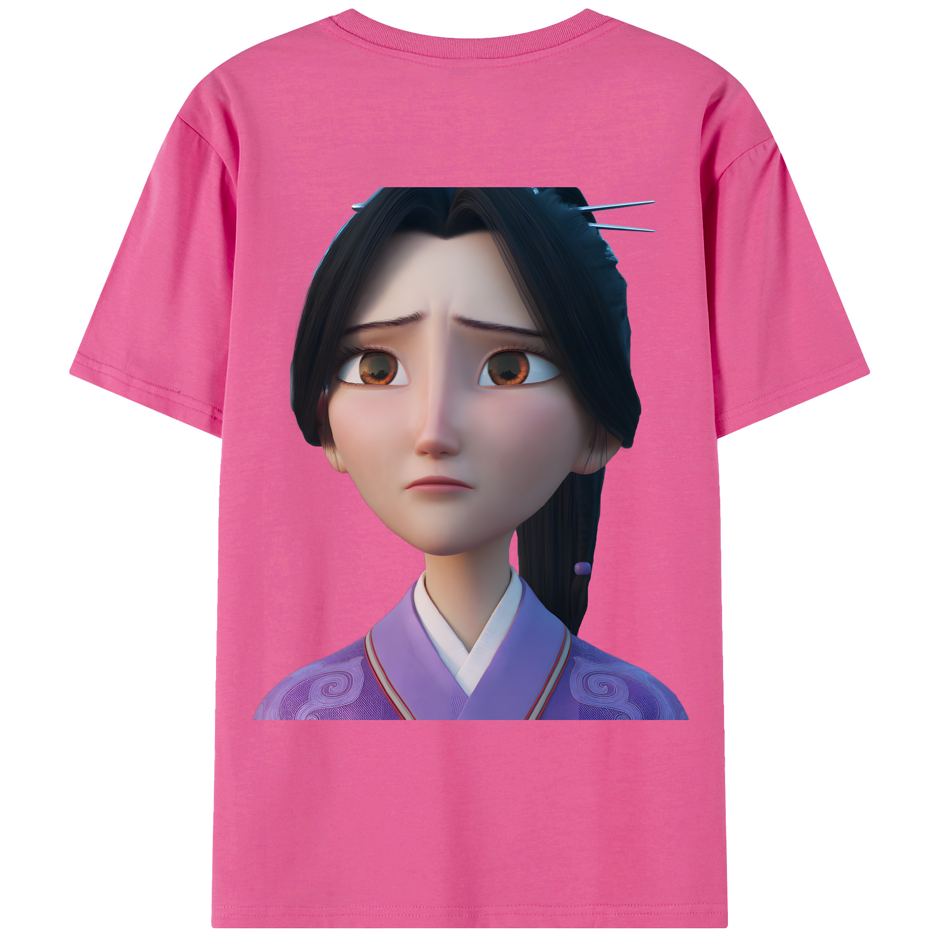 （画像用） Ne Zha 2 ナタ 魔童の大暴れ レディース半袖Tシャツ(バックプリント)
