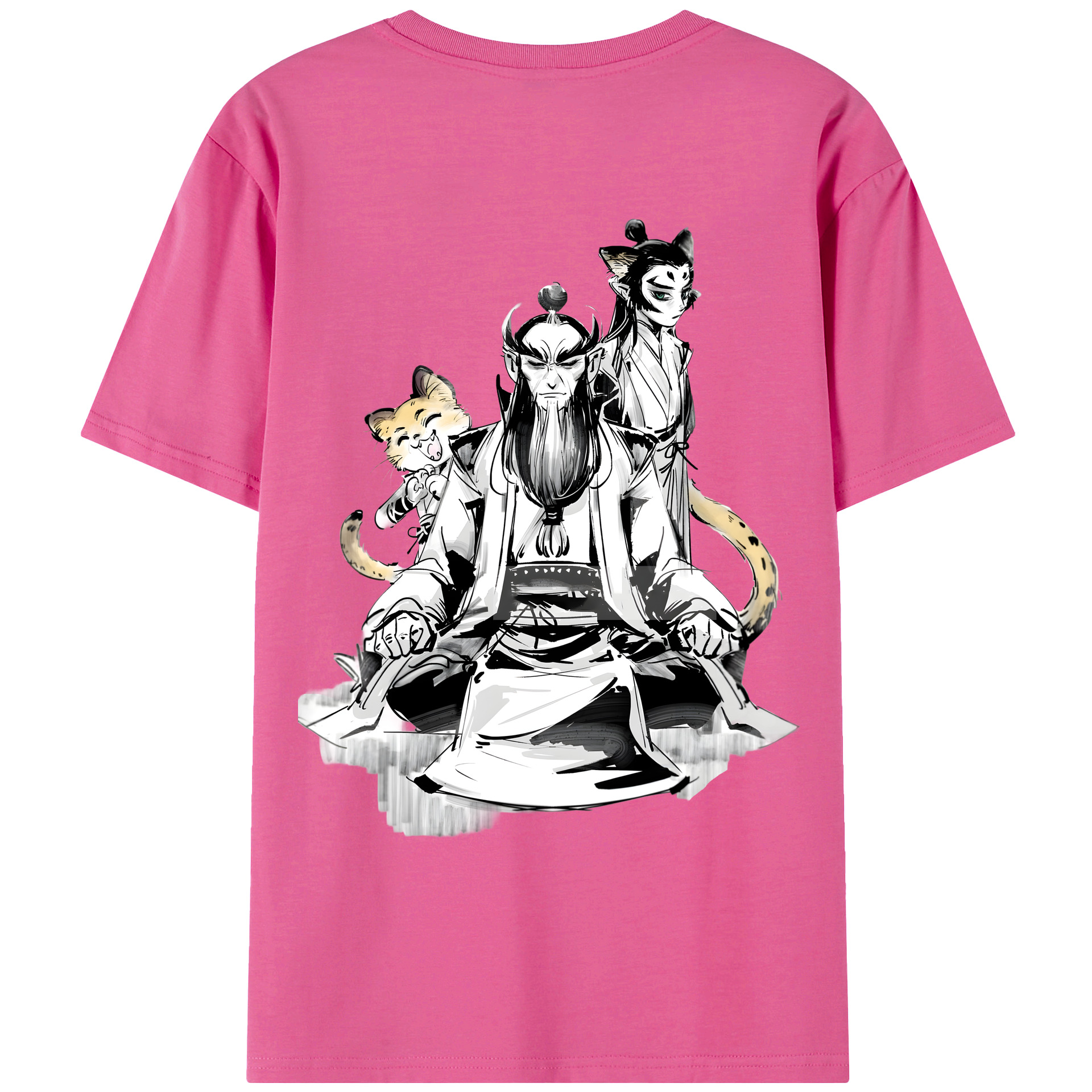 （画像用） Ne Zha 2 ナタ 魔童の大暴れ レディース半袖Tシャツ(バックプリント)